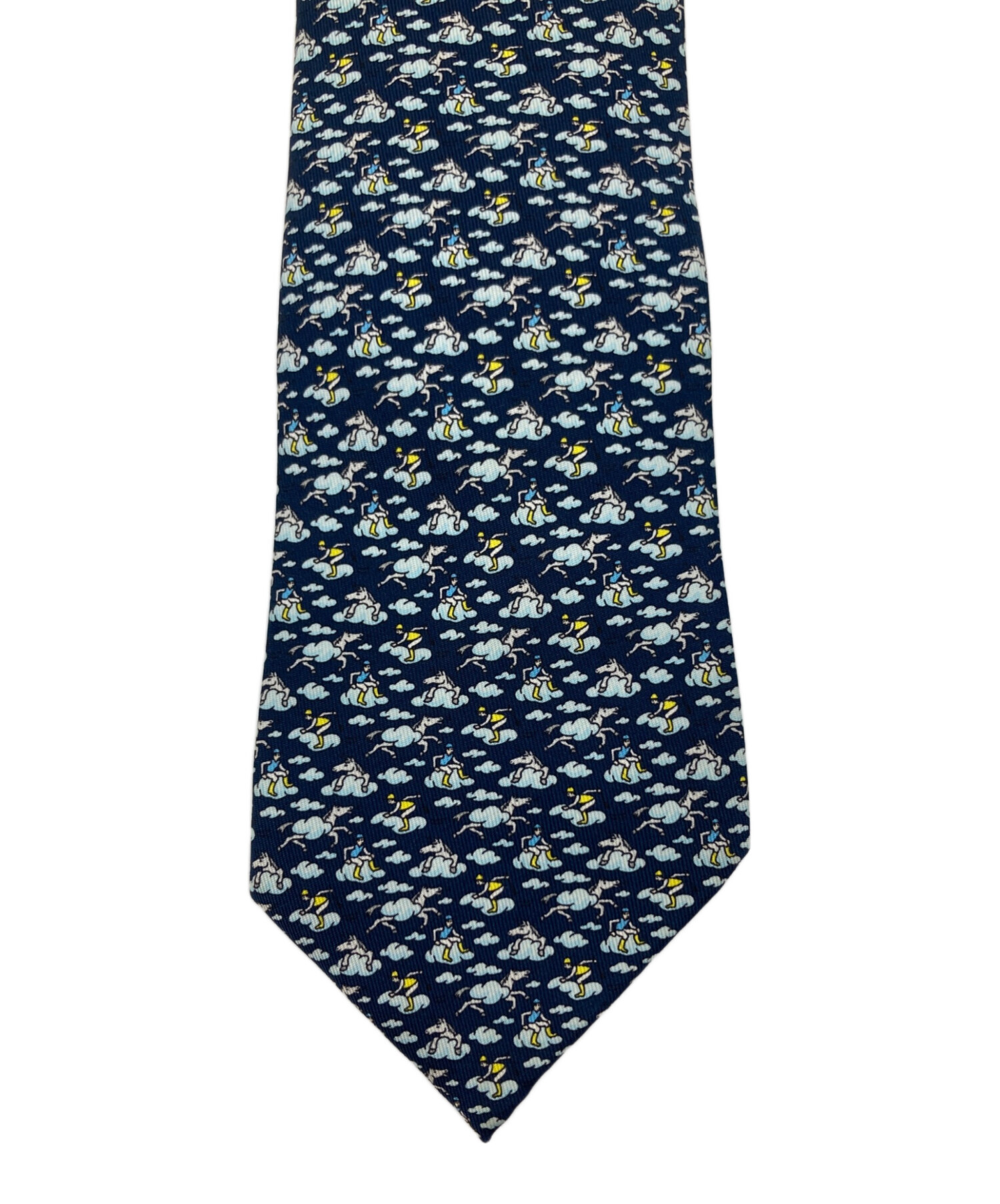 中古・古着通販】HERMES (エルメス) クラウド柄ネクタイ ブルー サイズ