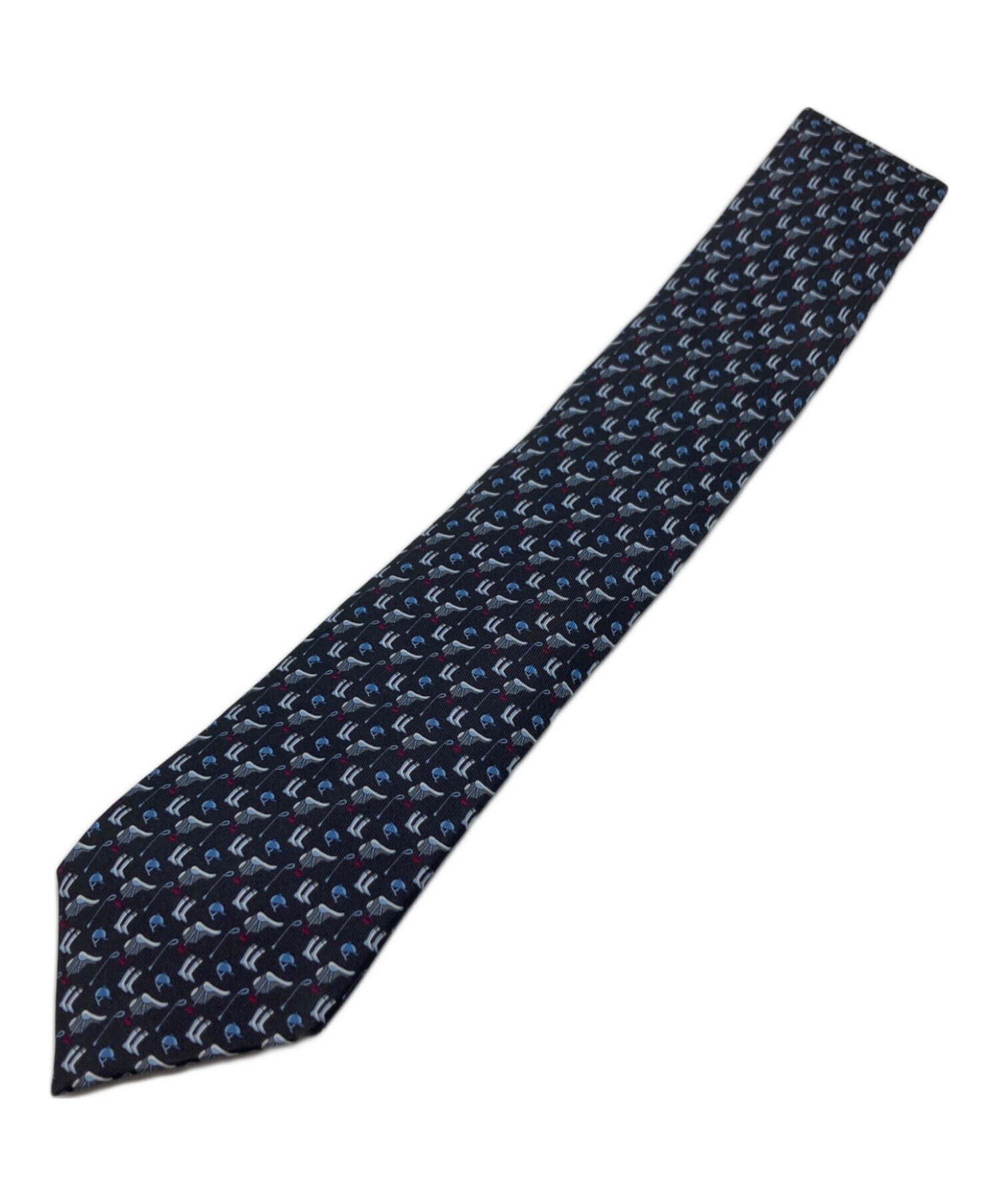 中古・古着通販】HERMES (エルメス) 騎手柄ネクタイ グレー サイズ