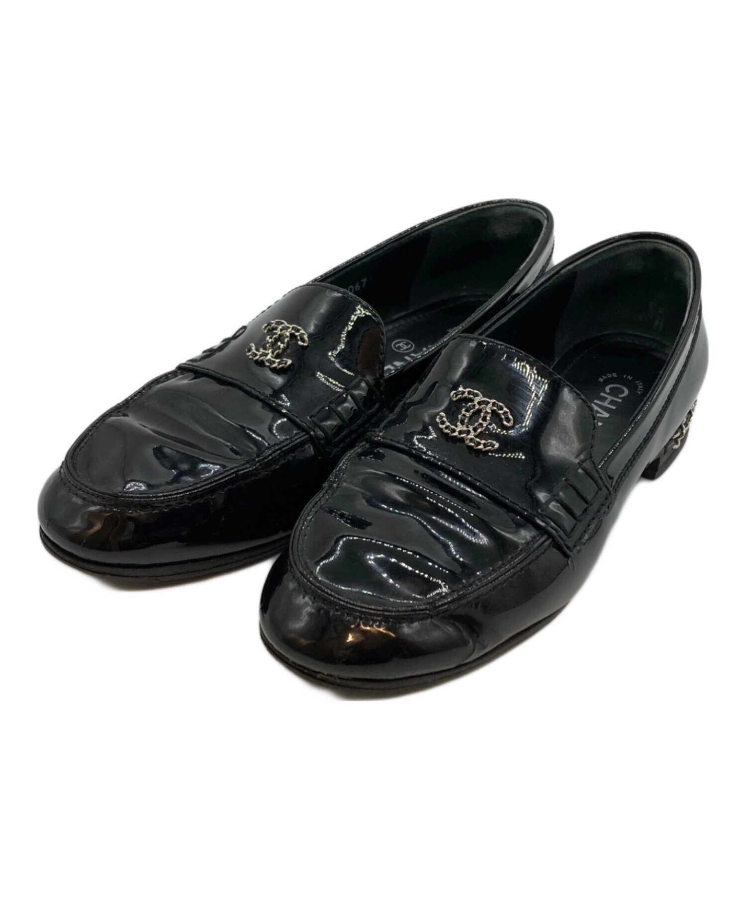 中古・古着通販】CHANEL (シャネル) ココマークチェーンローファー