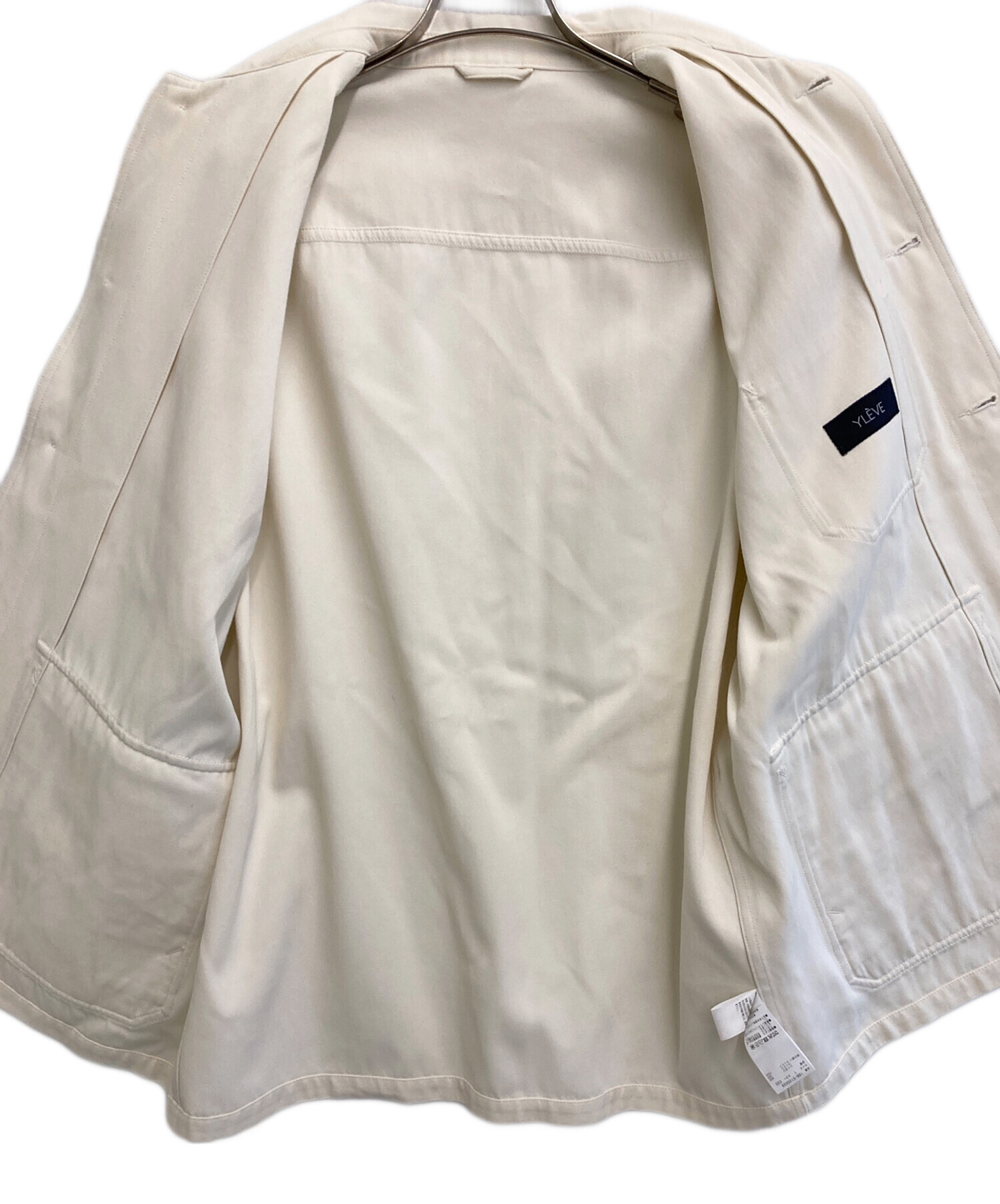 YLEVE コットンカバーオールジャケット 日本製 サイズ1 中古・古着通販】YLEVE (イレーヴ) ビスコース コットン カバーオール