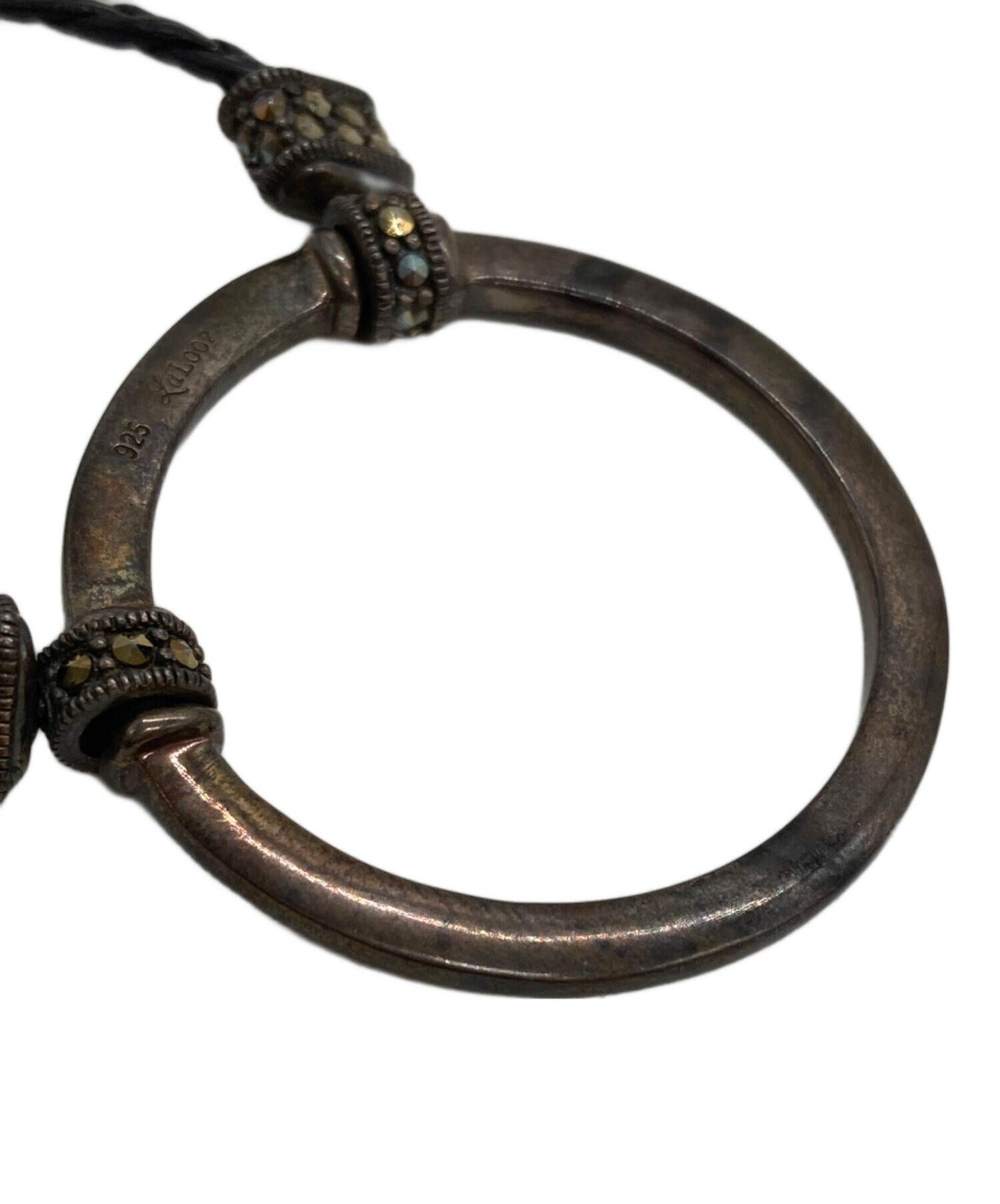 La Loop リング付きネックレス 黒 中古・古着通販】La Loop (ラループ) グラスホルダー ネックレス