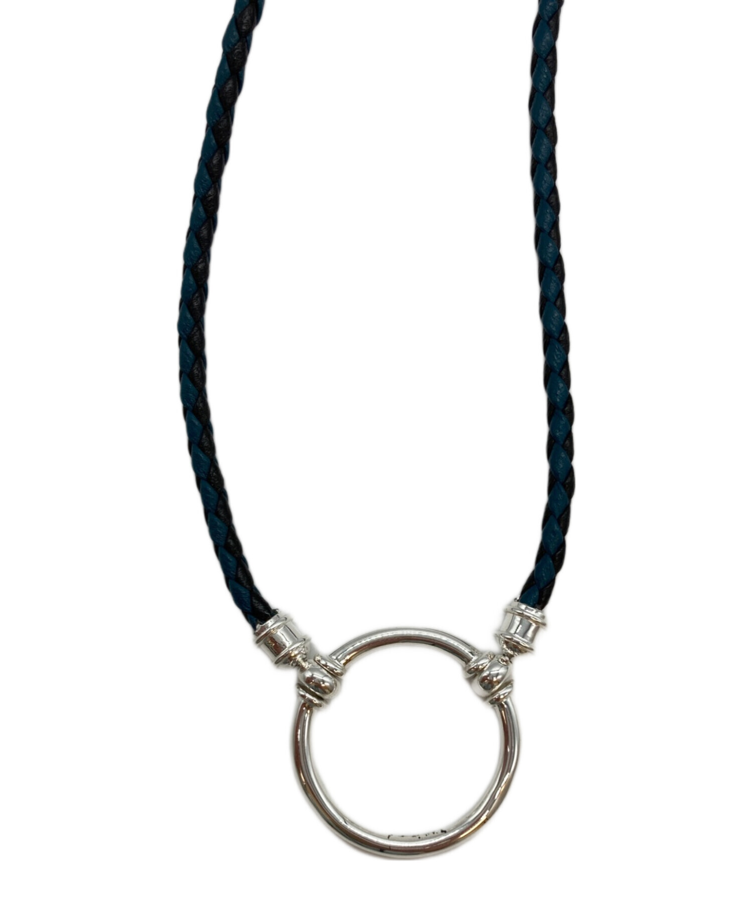 ラループ　LALOOP グラスホルダー ネックレス メガネホルダー 黒×ネイビー 中古・古着通販】La Loop (ラループ) グラスホルダー ネックレス