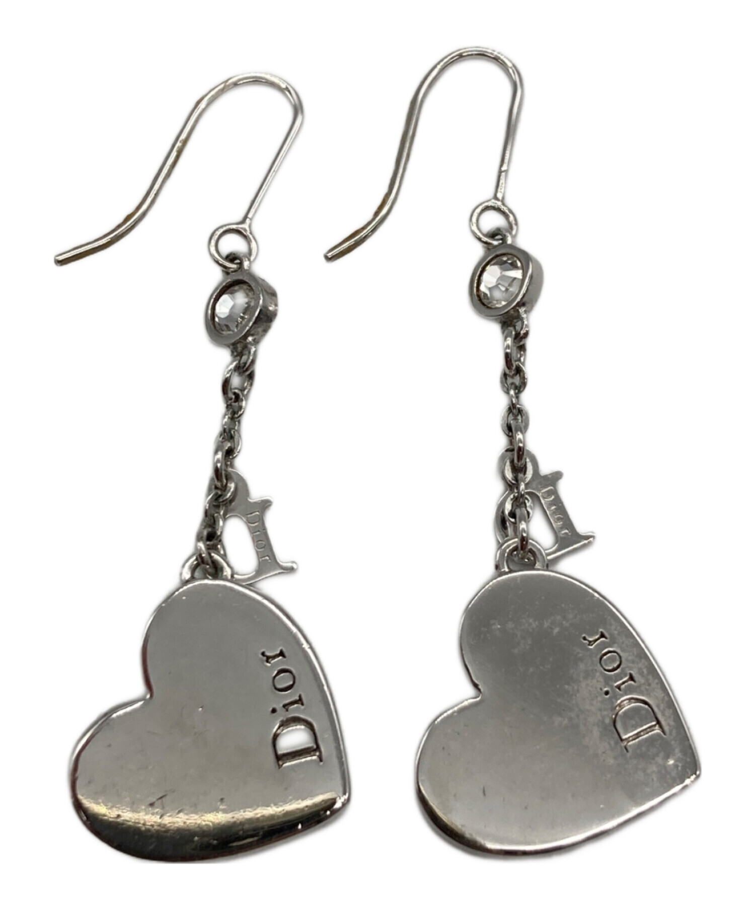 Dior（ディオール） ピアス ハートモチーフ Dロゴ シルバー レディース Christian Dior（クリスチャン・ディオール） ディオール ハート Dロゴ
