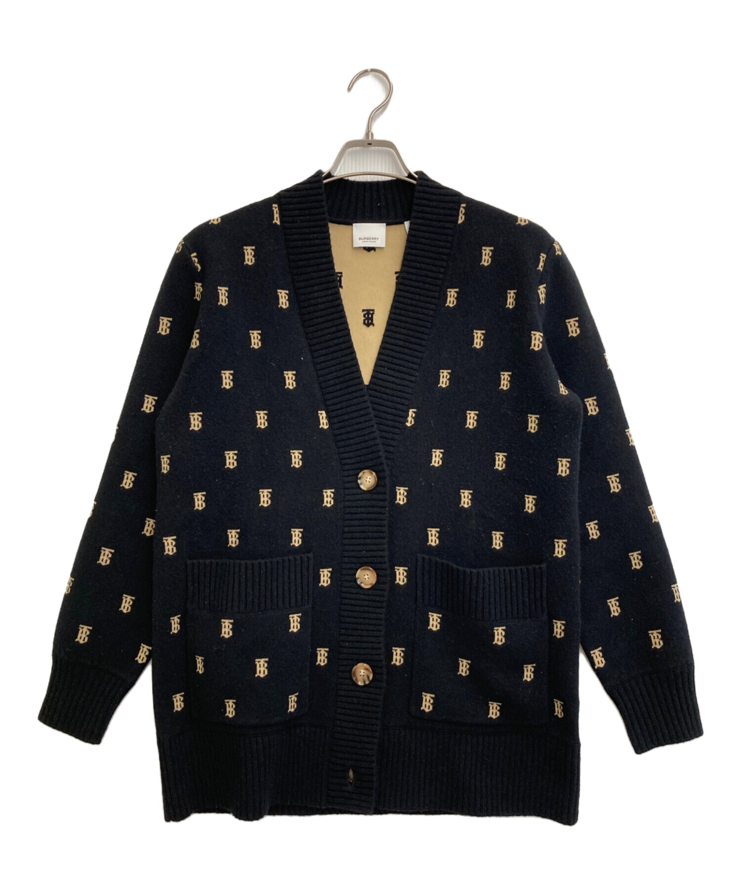 BURBERRY バーバリー モノグラム カーディガン 中古・古着通販】BURBERRY (バーバリー) TBモノグラム ニット