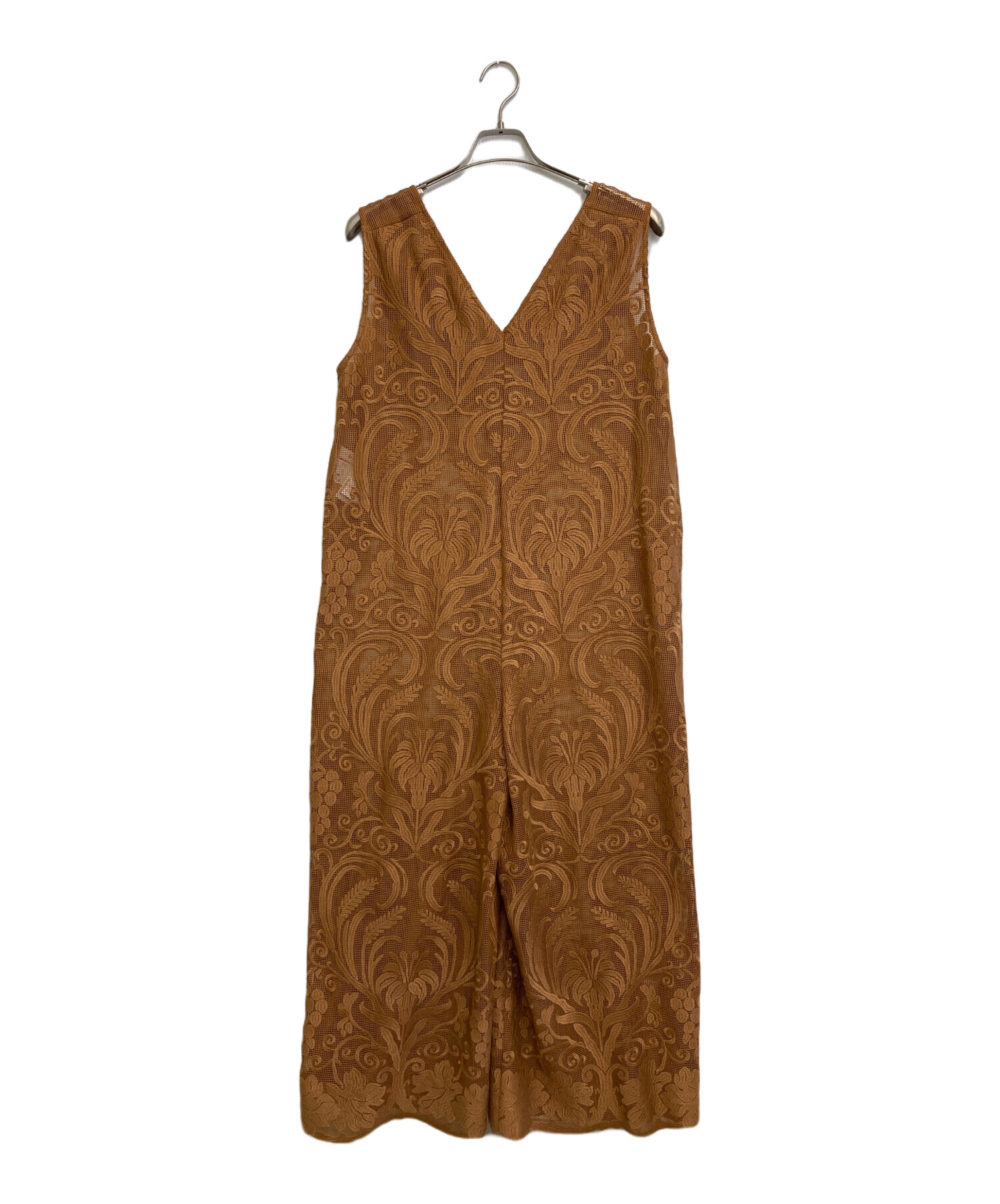 中古・古着通販】Ameri (アメリ) CHLOE V NECK ROMPERS ブラウン