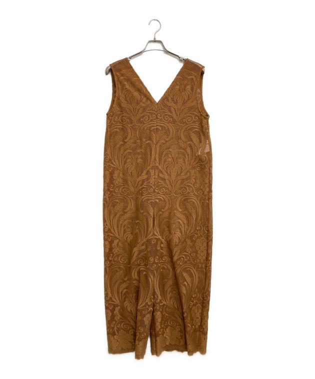 中古・古着通販】Ameri (アメリ) CHLOE V NECK ROMPERS ブラウン