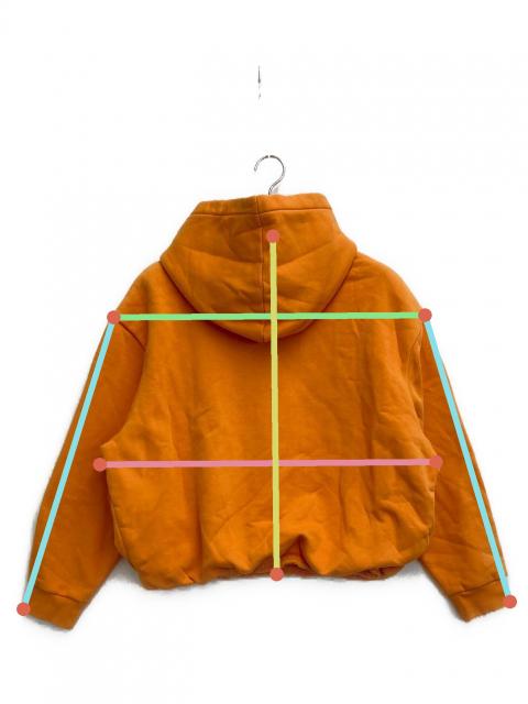 中古・古着通販】MONCLER (モンクレール) 刺繍ロゴパーカー オレンジ