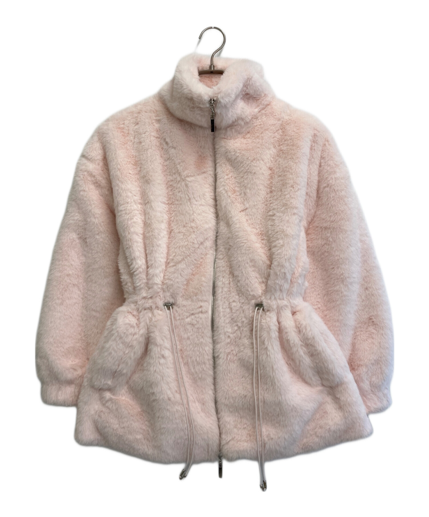 中古・古着通販】pellicule (ペリキュール) plump fur zip coat ピンク