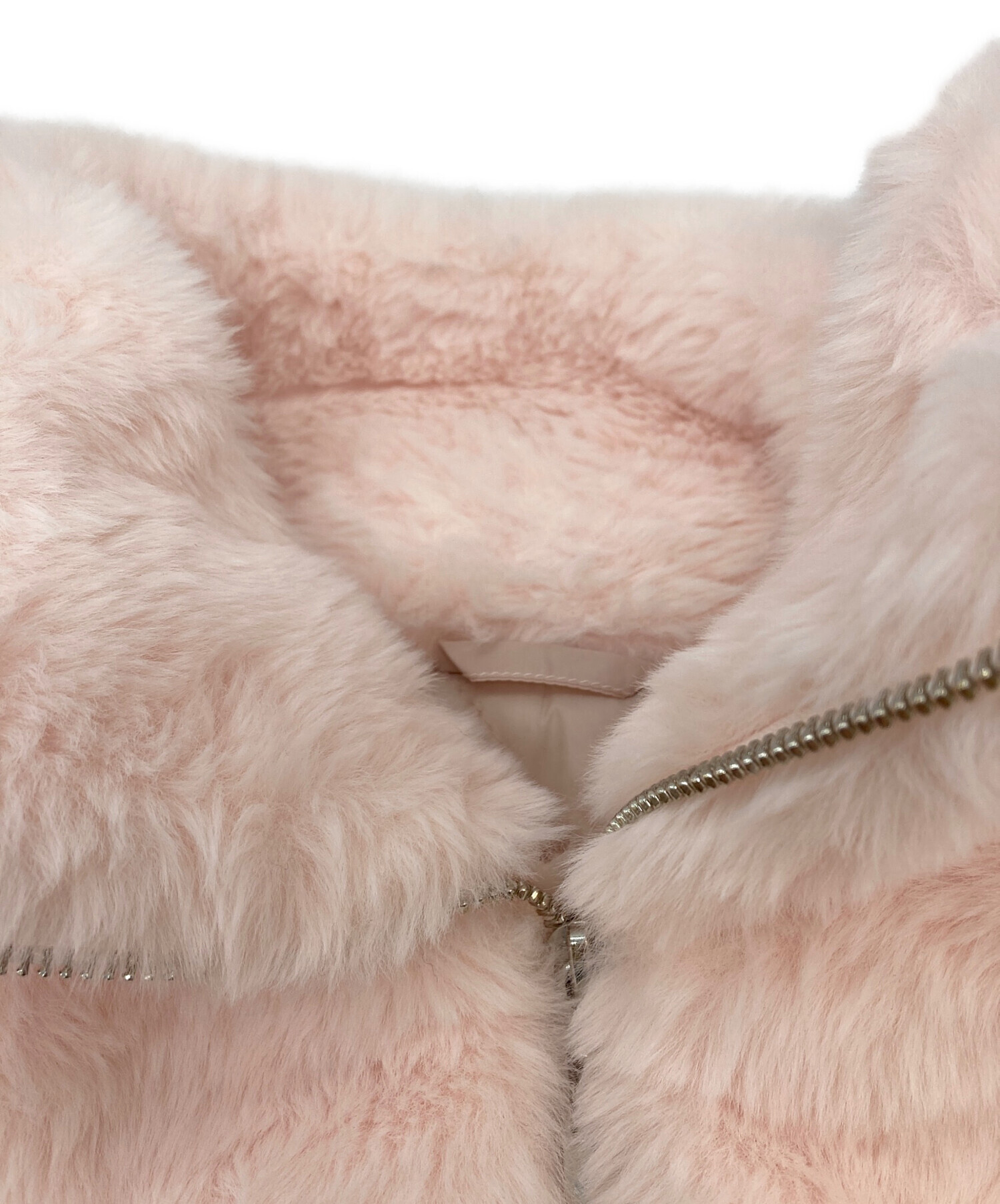 中古・古着通販】pellicule (ペリキュール) plump fur zip coat ピンク
