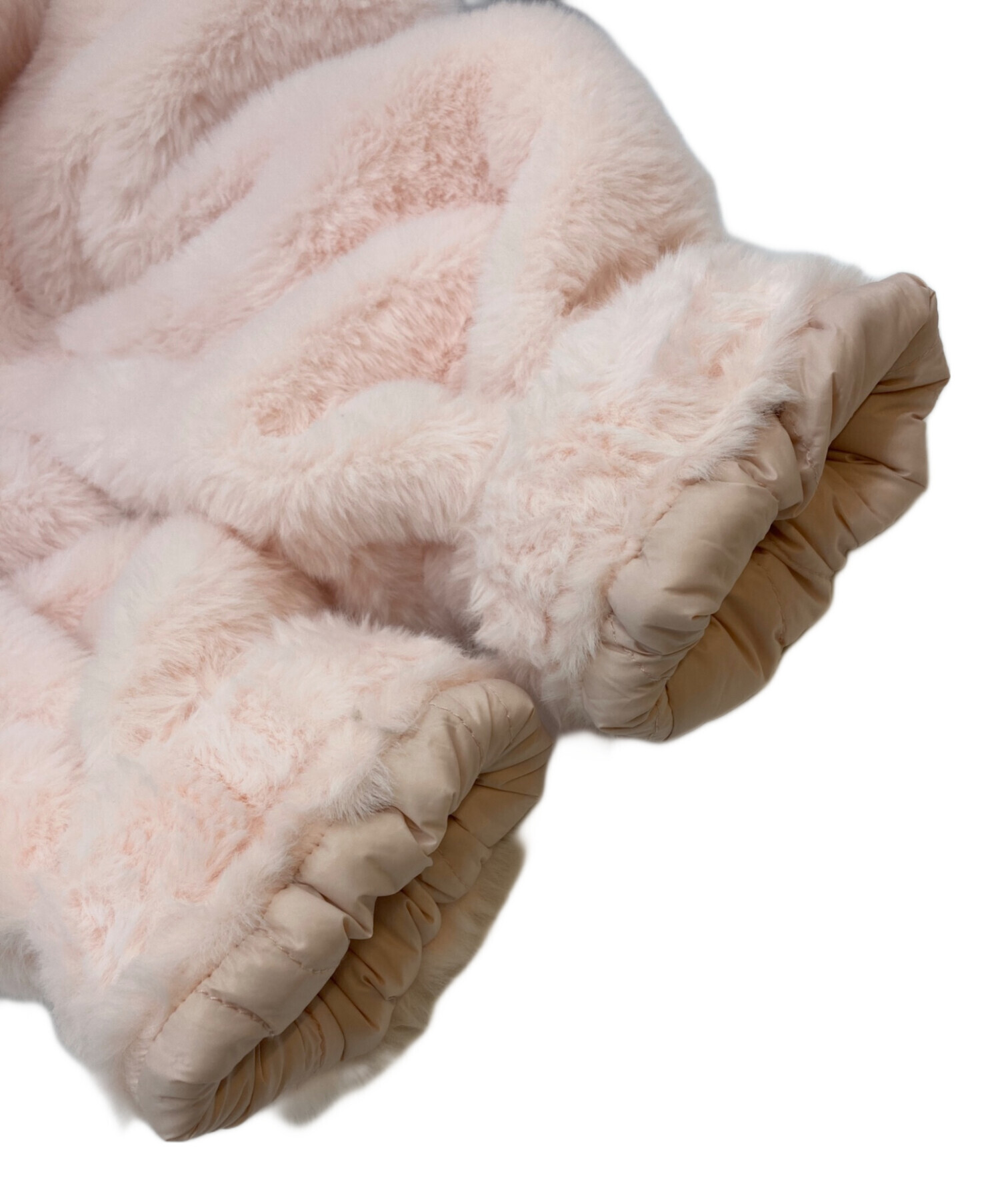 中古・古着通販】pellicule (ペリキュール) plump fur zip coat ピンク