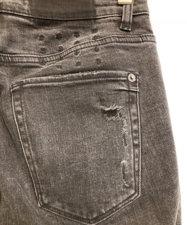 中古・古着通販】Ksubi (スビ) ダメージデニムパンツ ブラック サイズ