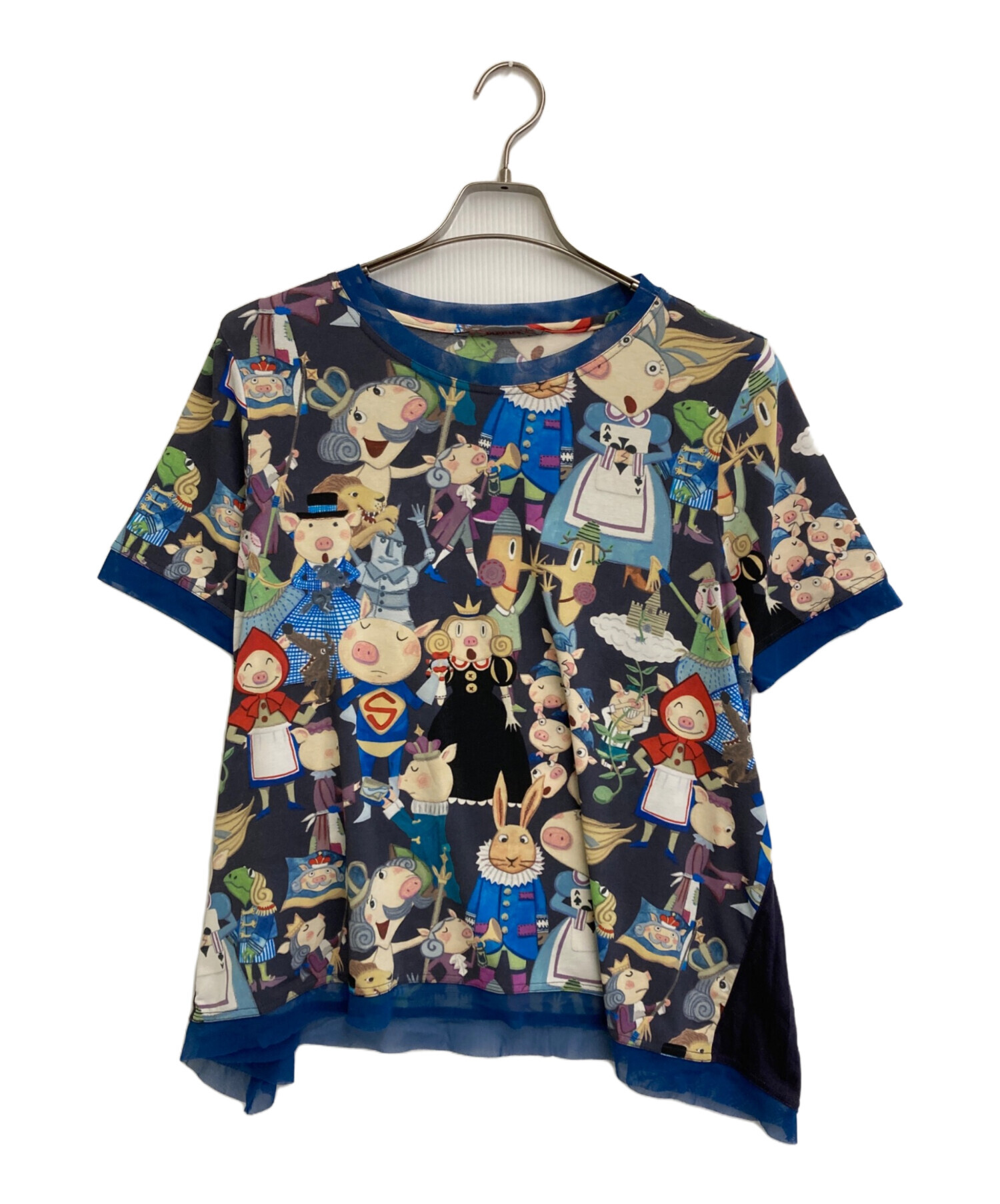 中古・古着通販】OLLEBOREBLA (アルベロベロ) 総柄カットソー ブルー 