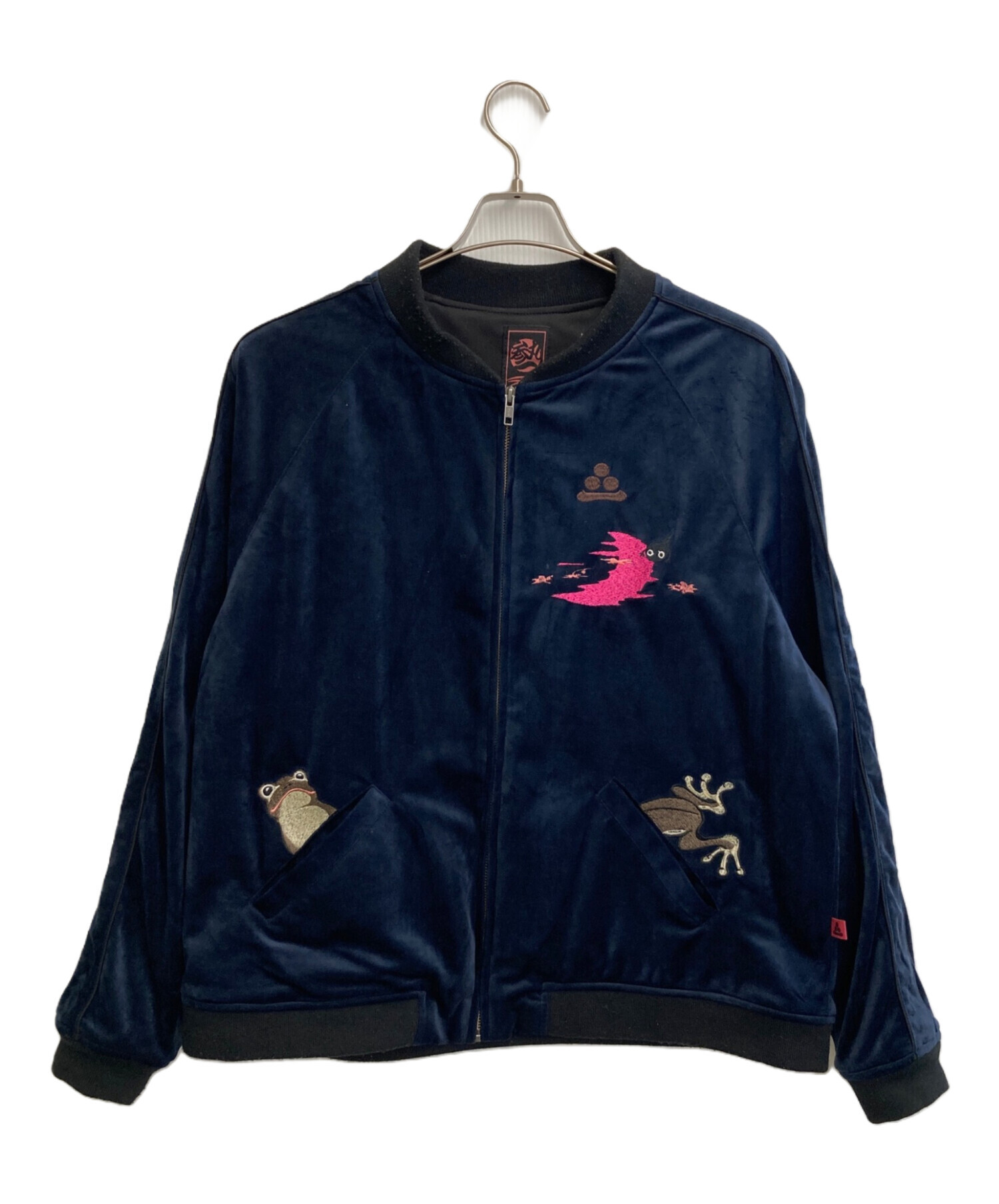 中古・古着通販】SANMARUICHI (サンマルイチ) スカジャン ブラック 中古・古着通販】SANMARUICHI (サンマルイチ) スカジャン ブラック