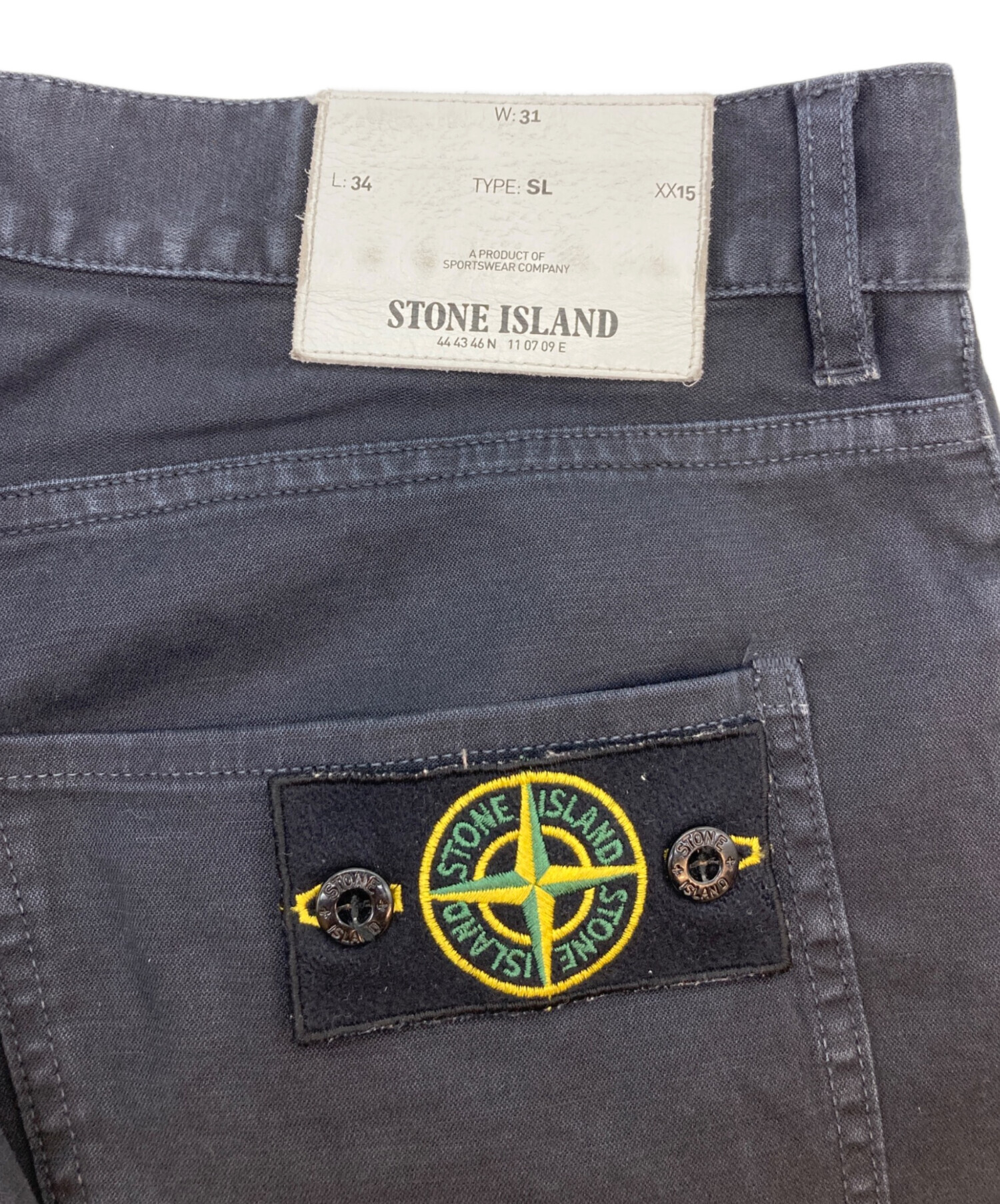 中古・古着通販】STONE ISLAND (ストーンアイランド) パンツ ブラック
