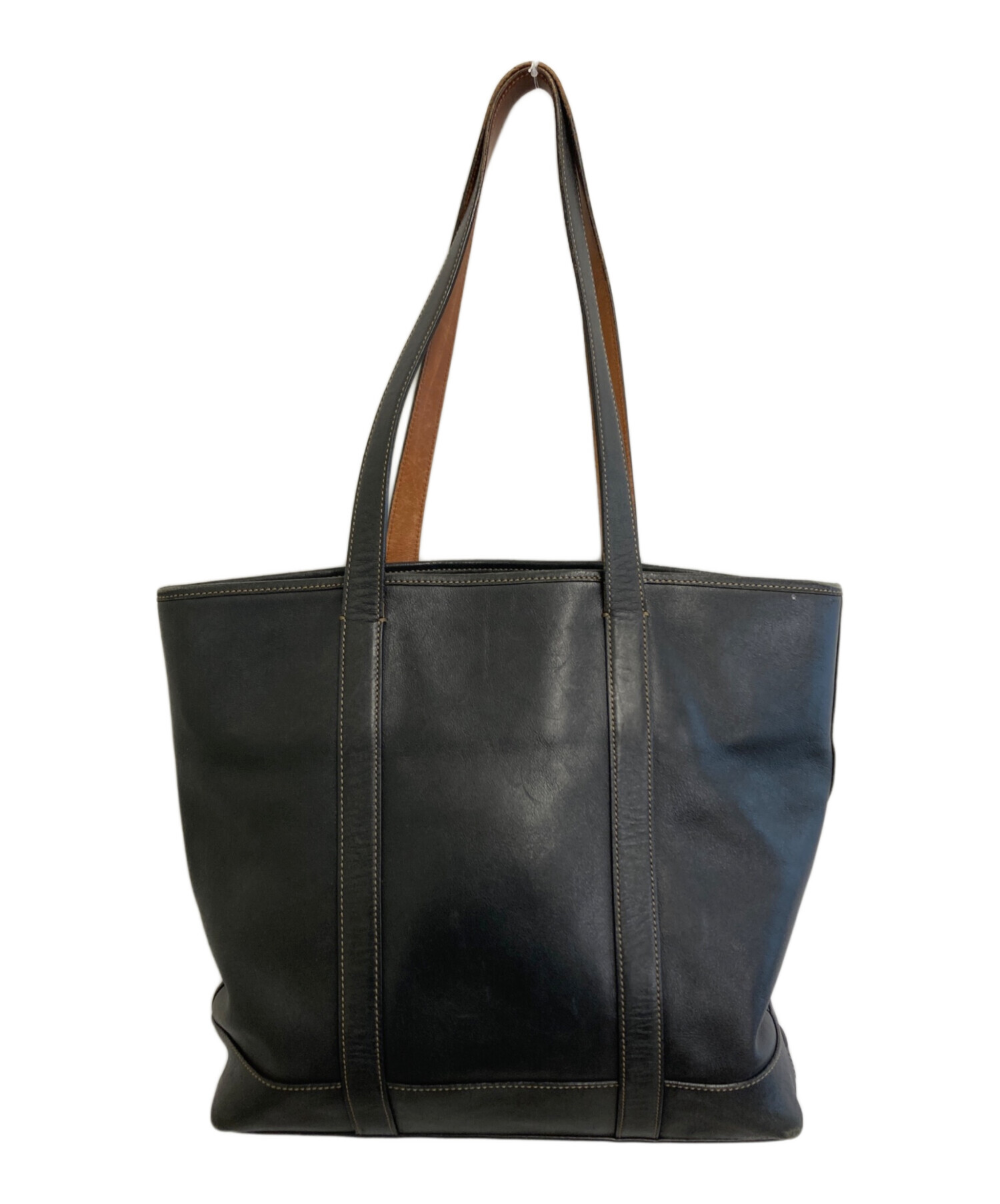 中古・古着通販】COACH (コーチ) レザートートバッグ ブラック