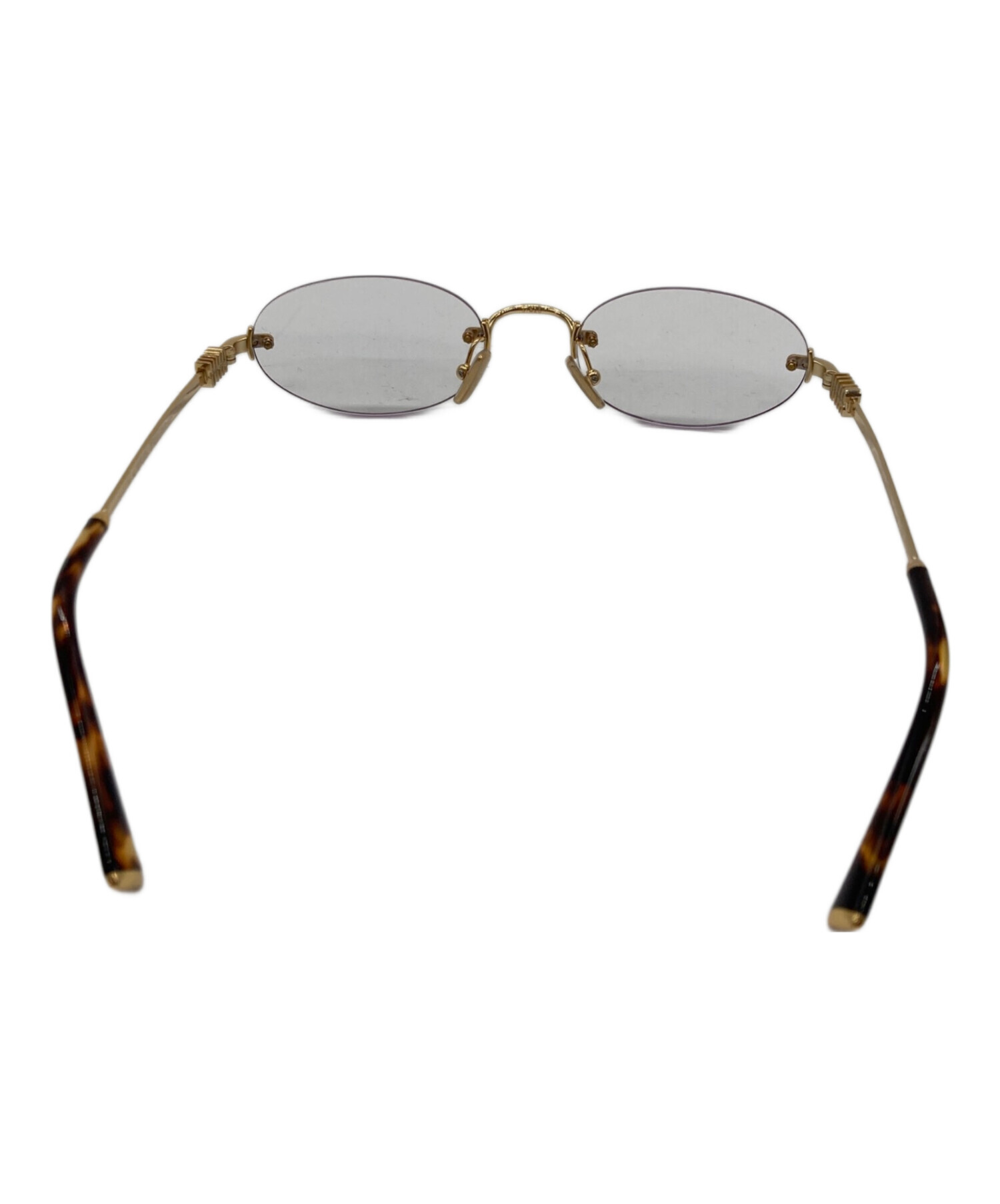 中古・古着通販】MIU MIU (ミュウミュウ) オーバル型 リムレス眼鏡 
