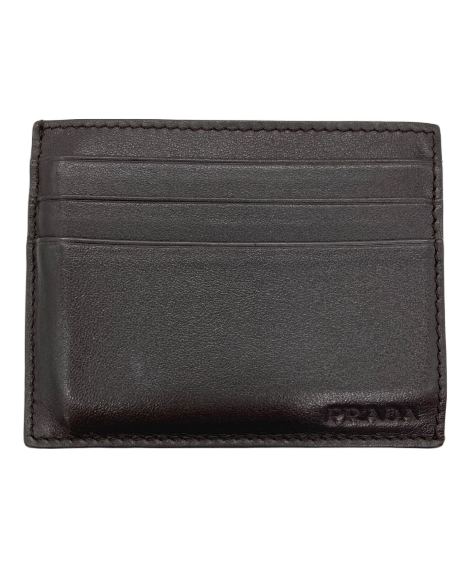 プラダ ケース カードケース 完売モデル 新品未使用品 中古・古着通販】PRADA (プラダ) カードケース ブラウン｜ブランド