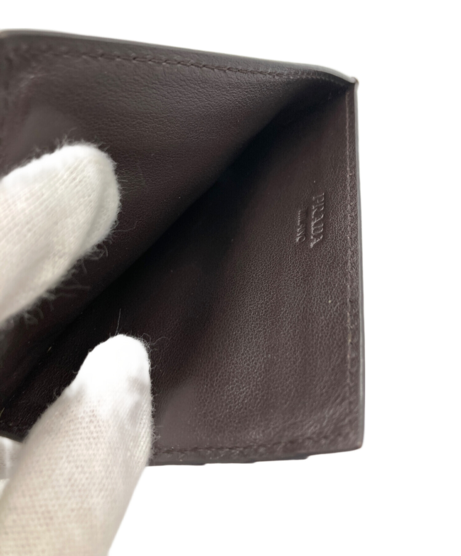 中古・古着通販】PRADA (プラダ) カードケース ブラウン｜ブランド