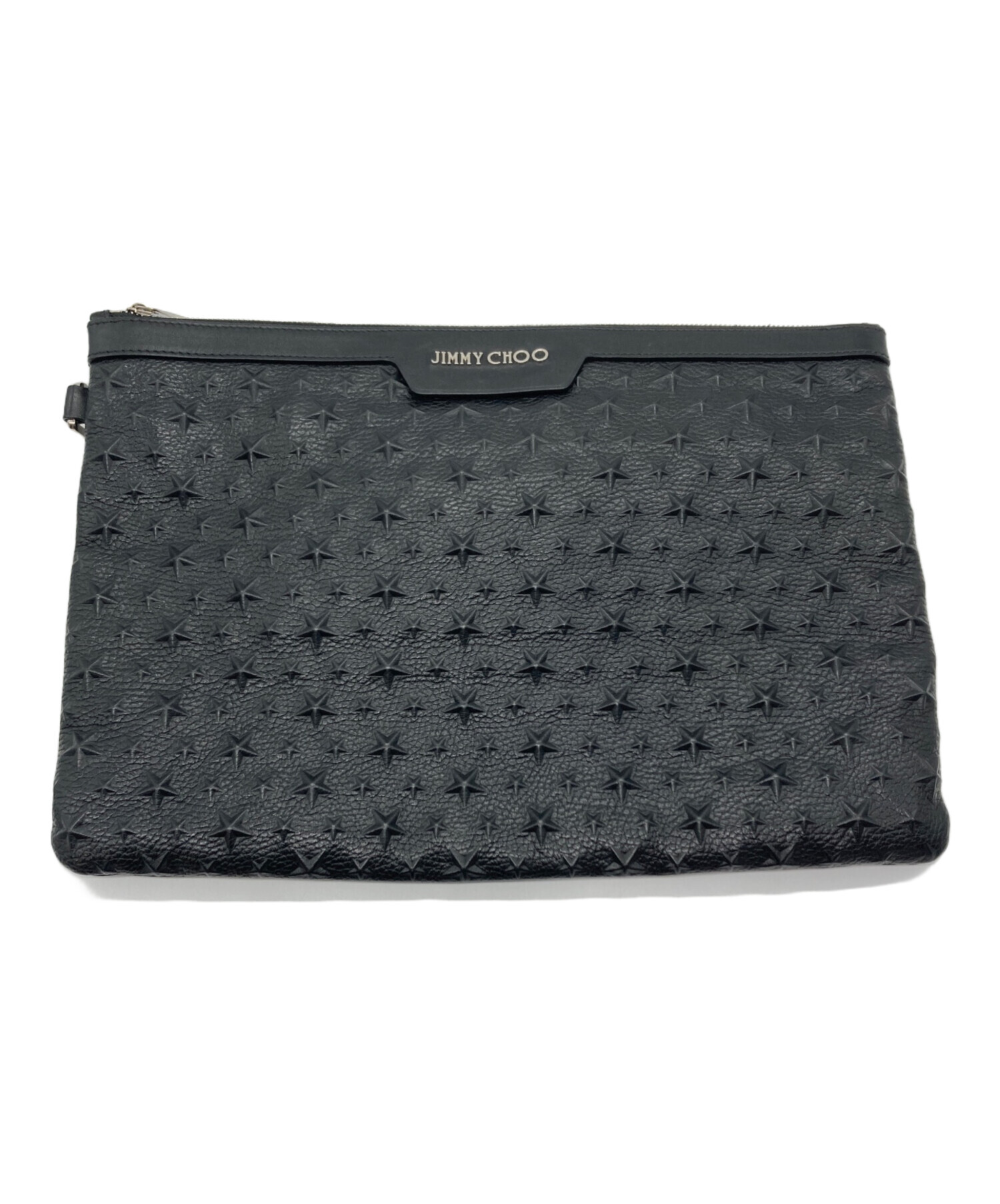 中古・古着通販】JIMMY CHOO (ジミーチュウ) エンボスレザークラッチ 