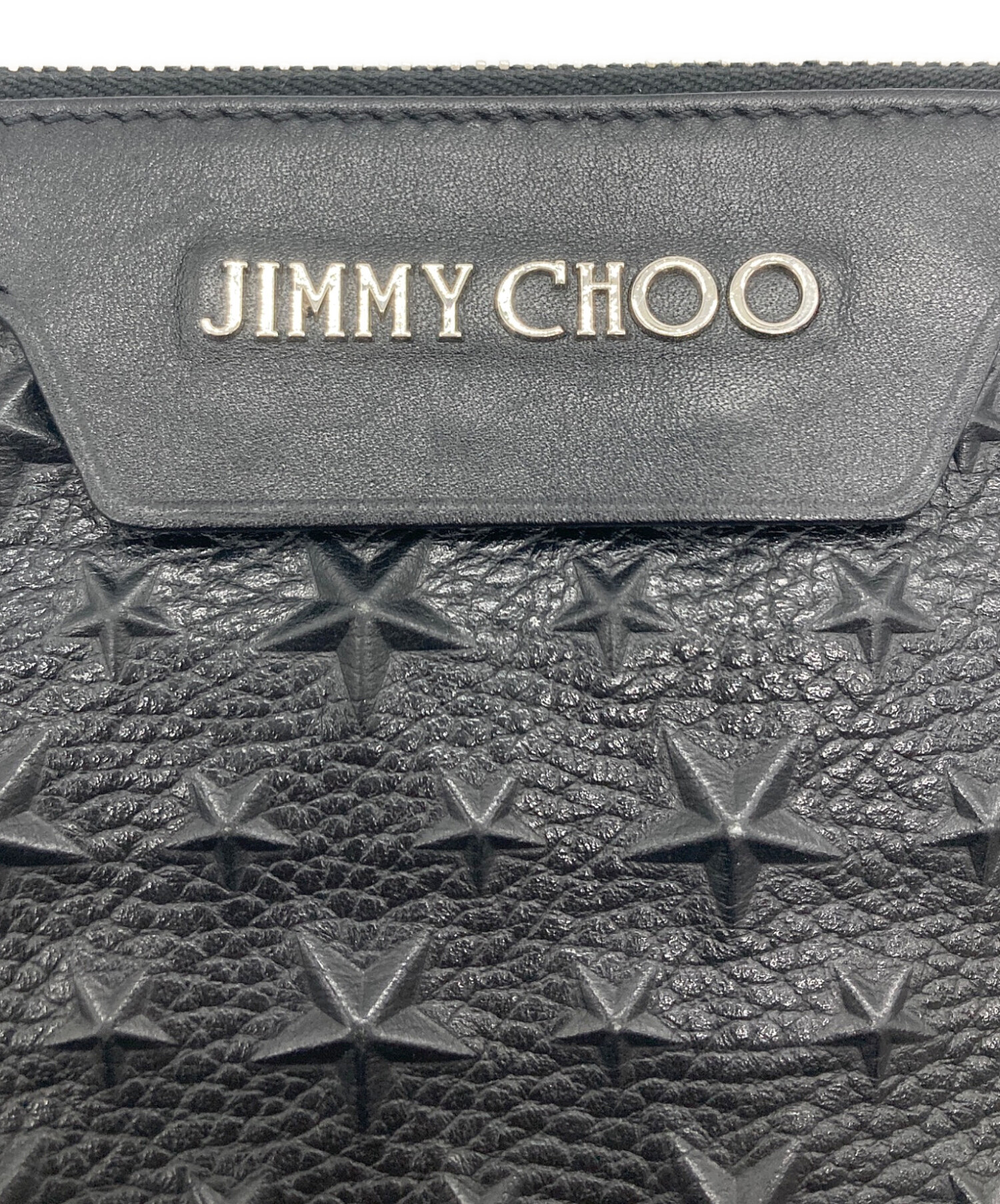 中古・古着通販】JIMMY CHOO (ジミーチュウ) エンボスレザークラッチ 