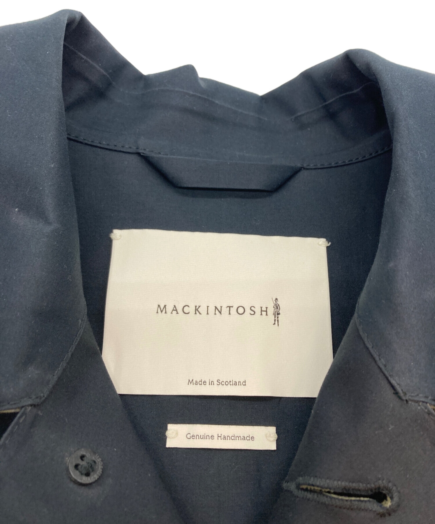 MACKINTOSH/ゴム引きステンカラーコート/38/ネイビー 中古・古着通販】MACKINTOSH (マッキントッシュ) ゴム引きステンカラー