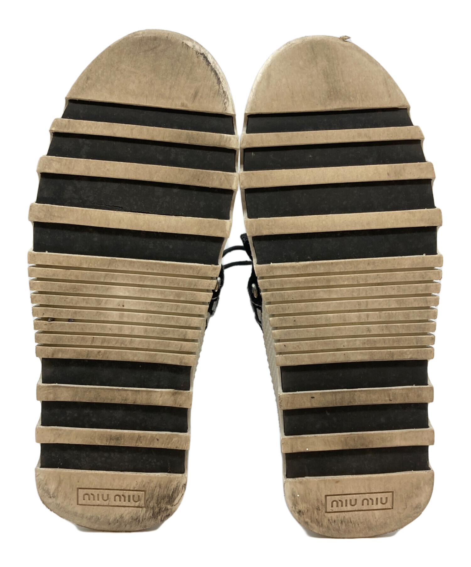 中古・古着通販】MIU MIU (ミュウミュウ) グリッターシューズ シルバー