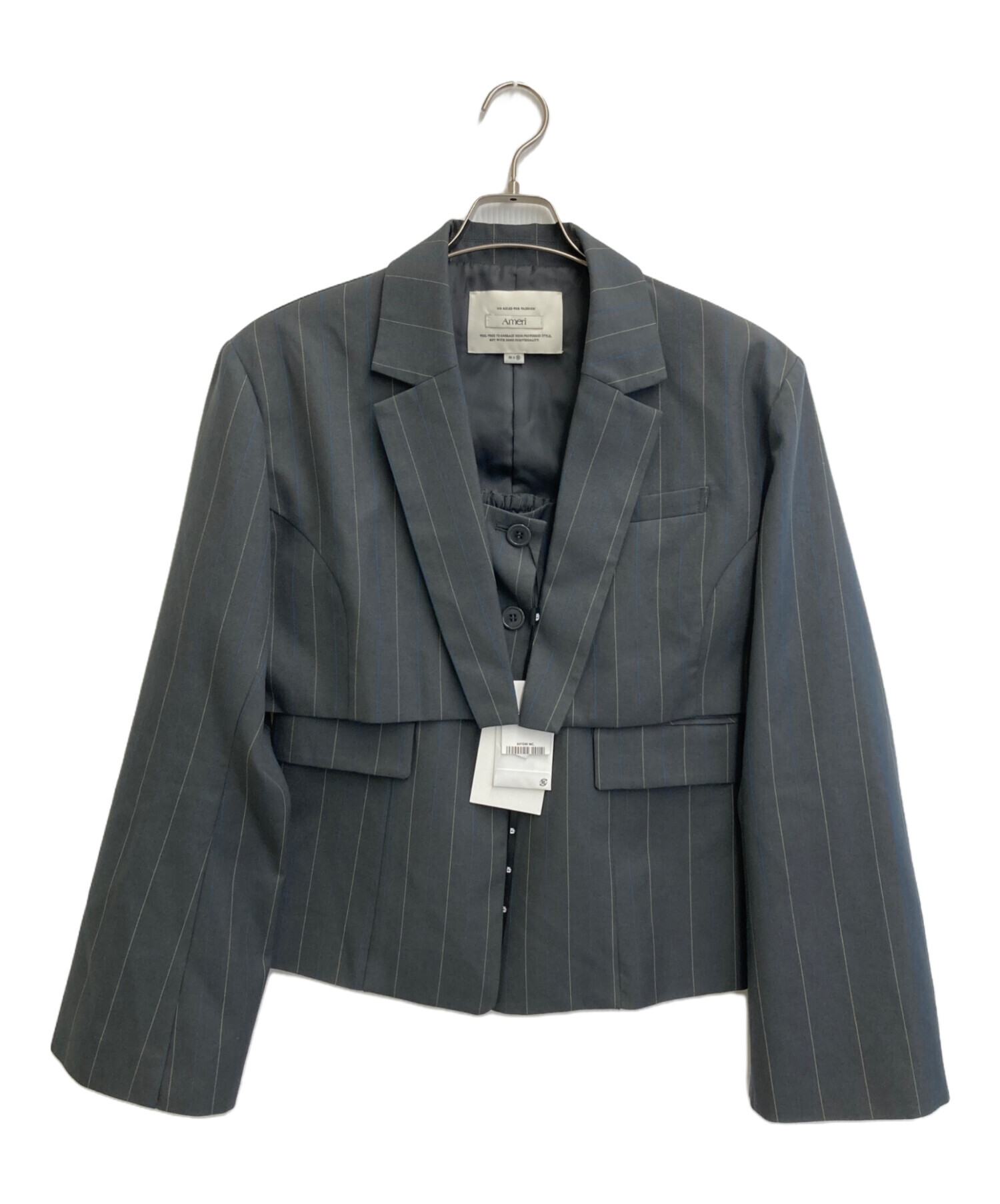 中古・古着通販】AMERI (アメリ) 26SS DEFORMATION PINSTRIPE JACKET