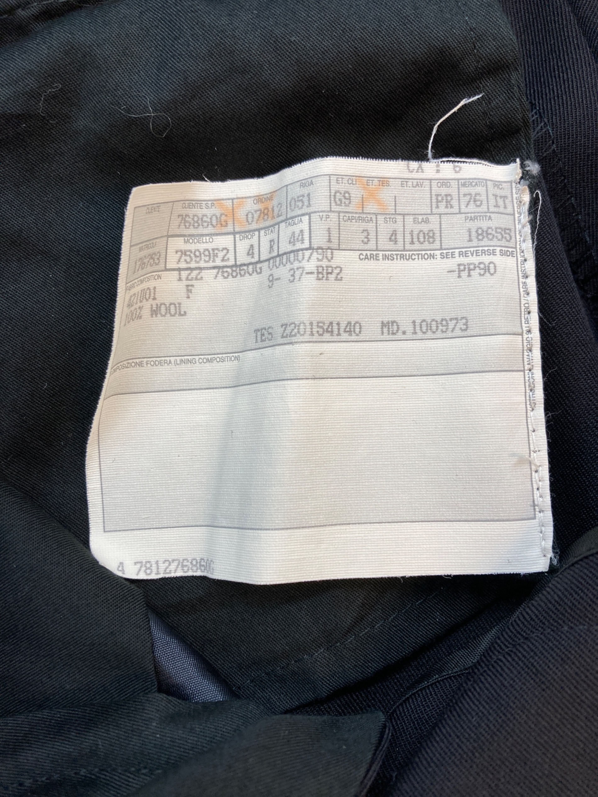 中古・古着通販】GUCCI (グッチ) ウールスラックス ブラック サイズ:44