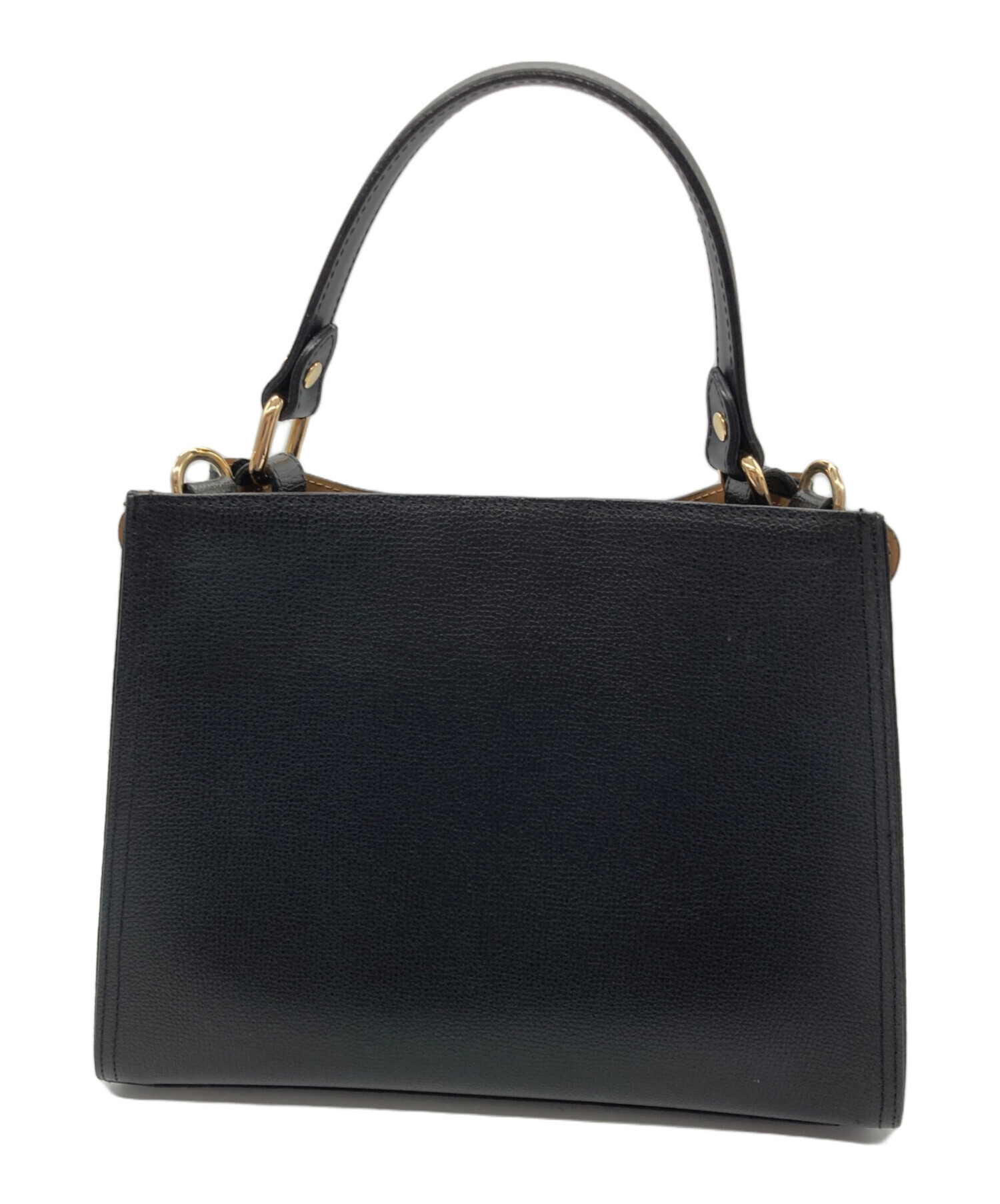 【美品】GIANNI NOTARO パネルスクエアバッグ 2way 黒 中古・古着通販】Gianni Notaro (ジャンニ ノターロ) パネルスクエア