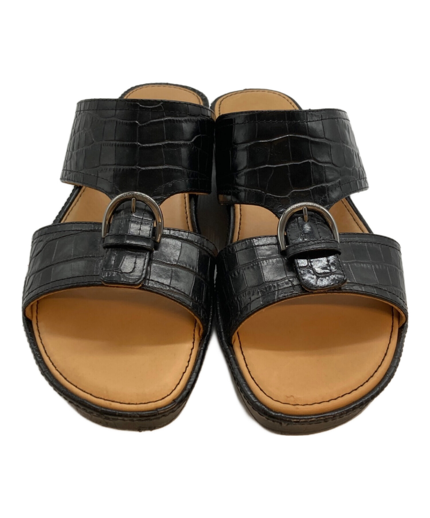 J immy Chooジミーチュウメンズクロコ型押しレザーシューズ【美品】 中古・古着通販】JIMMY CHOO (ジミーチュウ) クロコ型押しレザー