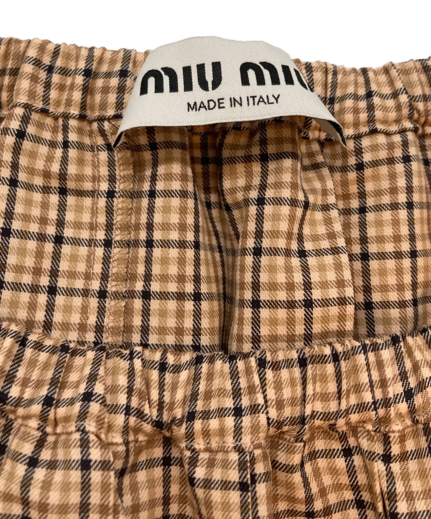中古・古着通販】MIU MIU (ミュウミュウ) プリーツチェックミニ