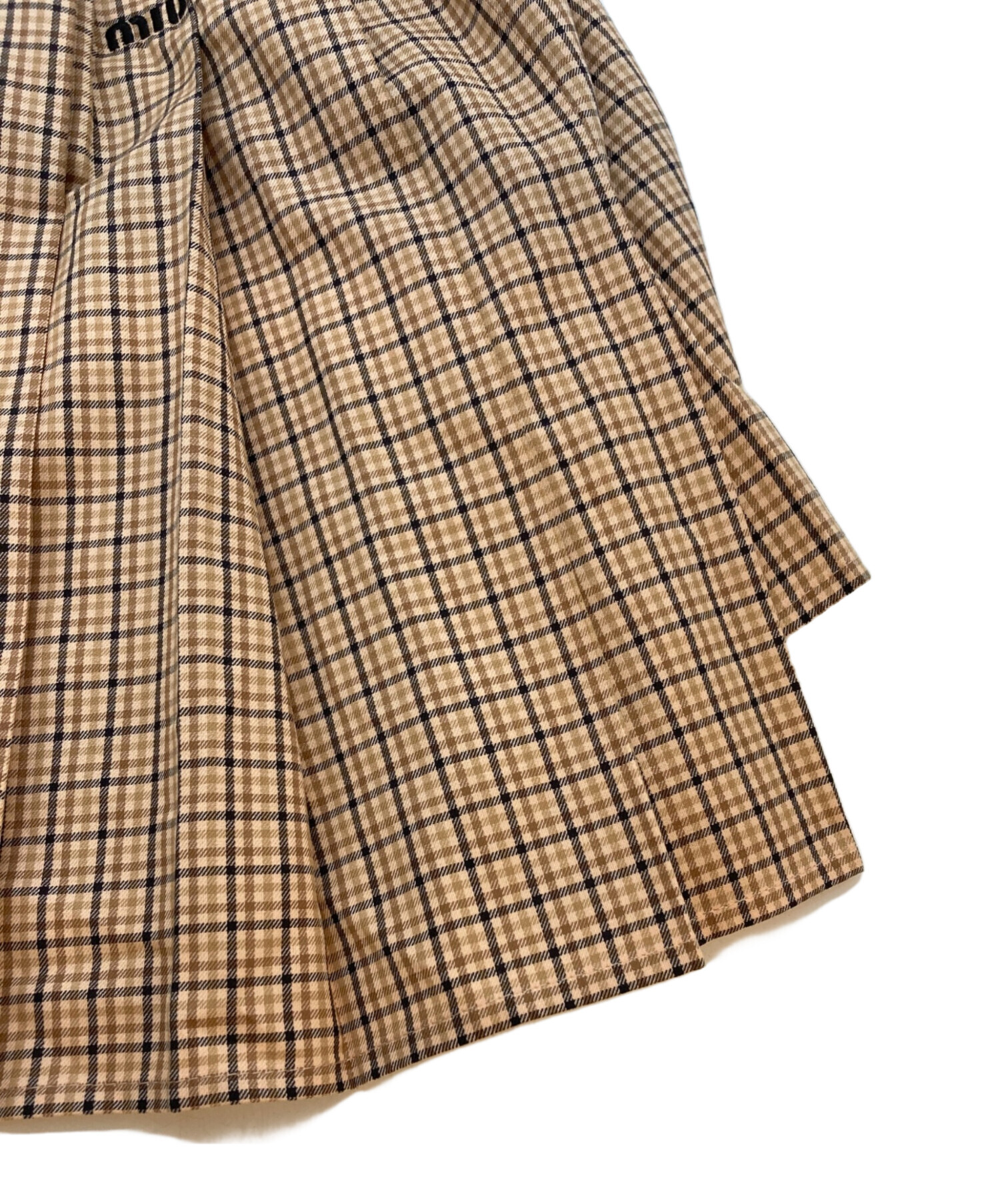 中古・古着通販】MIU MIU (ミュウミュウ) プリーツチェックミニ