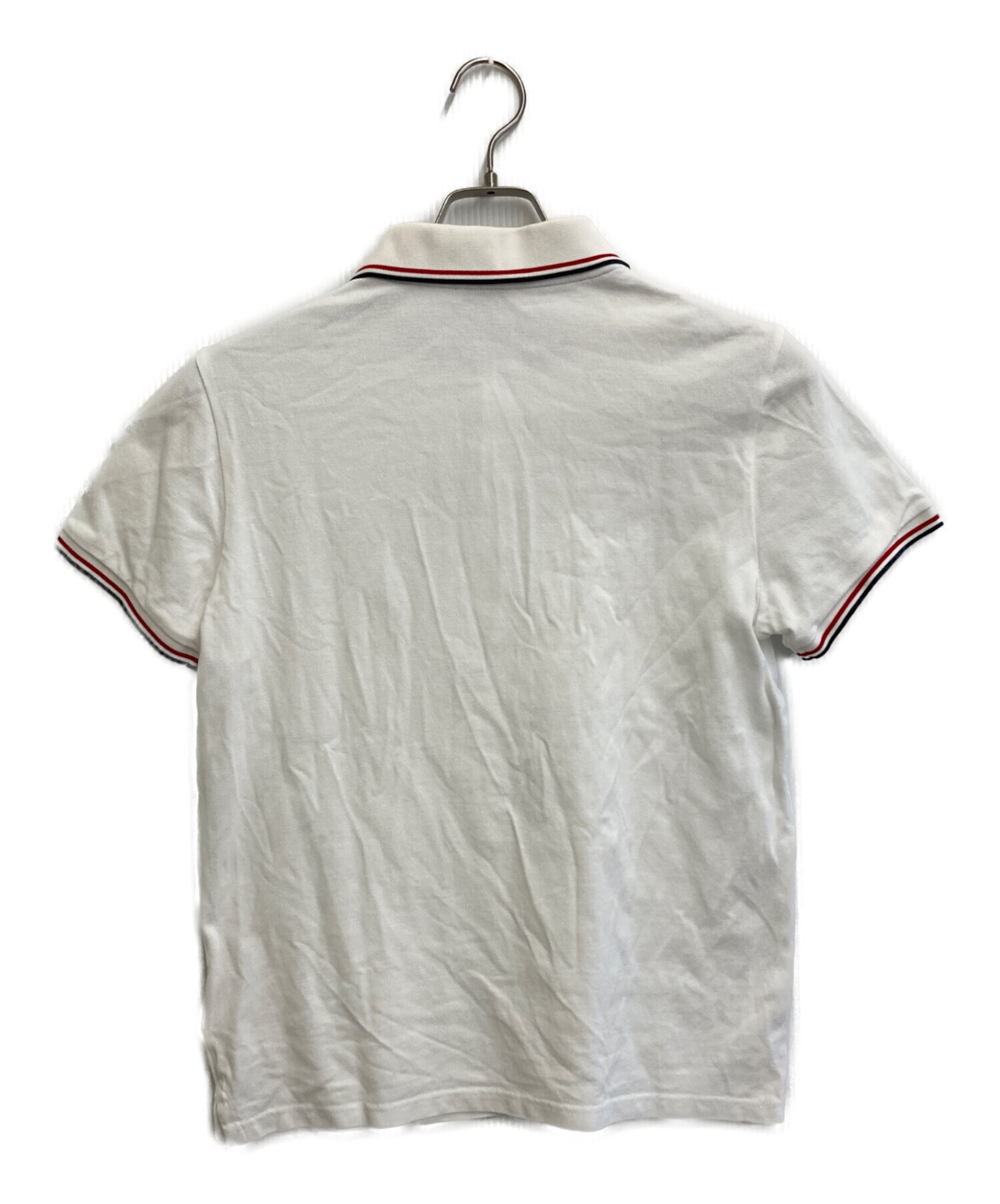 中古・古着通販】MONCLER (モンクレール) ポロシャツ ホワイト サイズ
