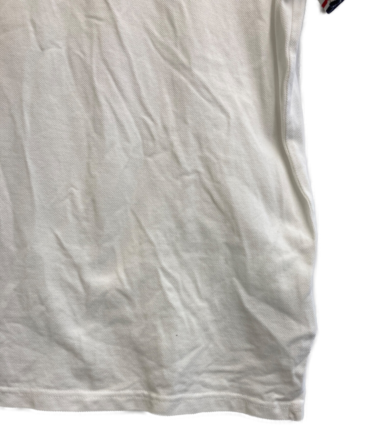 中古・古着通販】MONCLER (モンクレール) ポロシャツ ホワイト サイズ