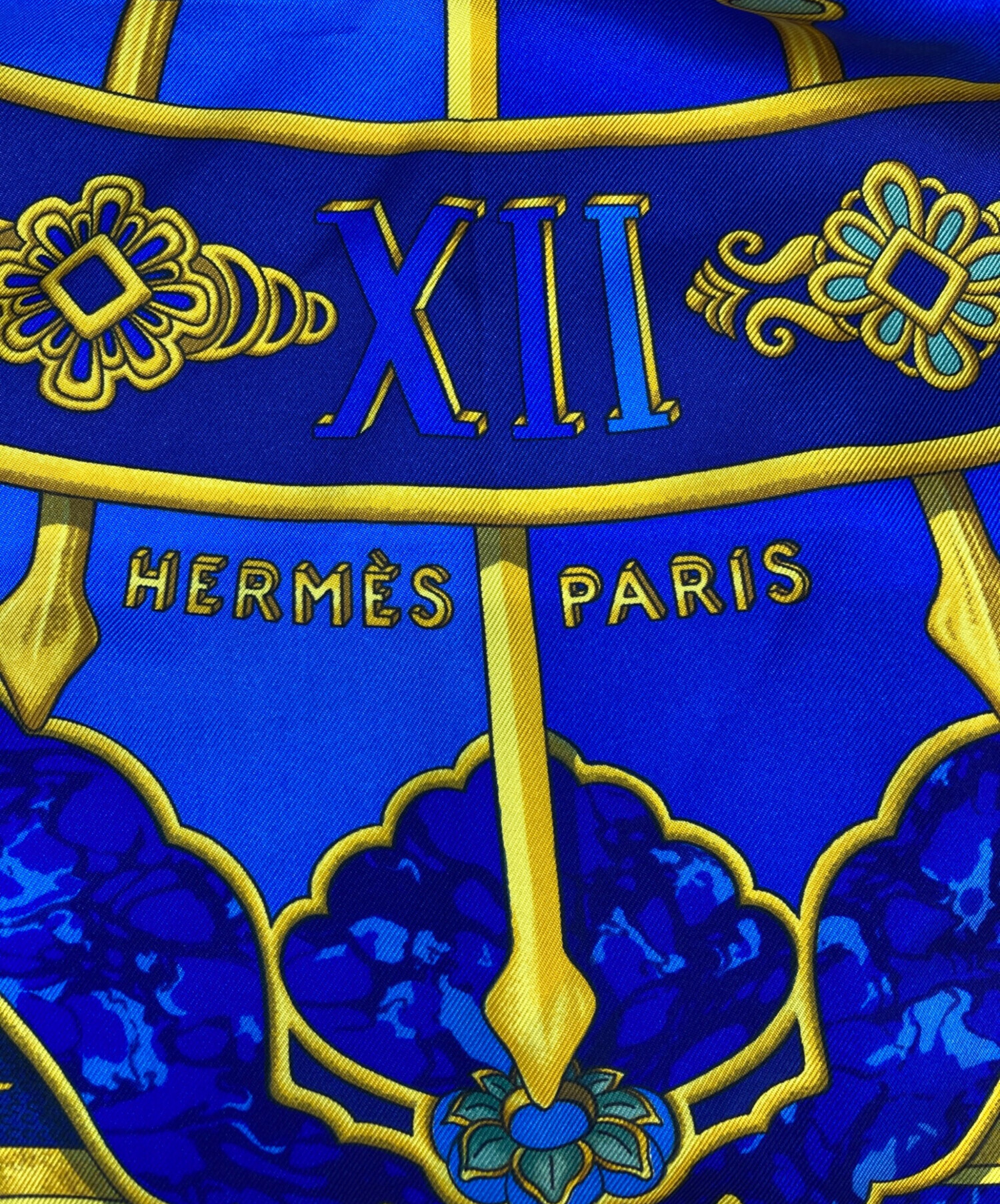 中古・古着通販】HERMES (エルメス) カレ90 CARPE DIEM ブルー