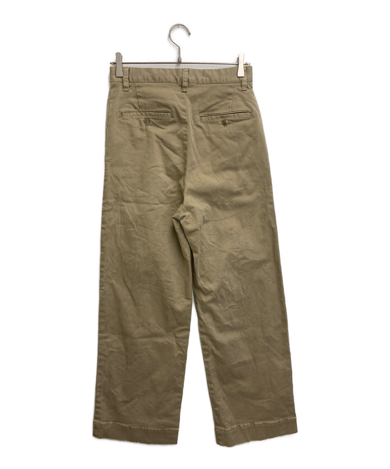 中古・古着通販】BRILL (ブリル) ダメージ加工ワイドパンツ ベージュ 