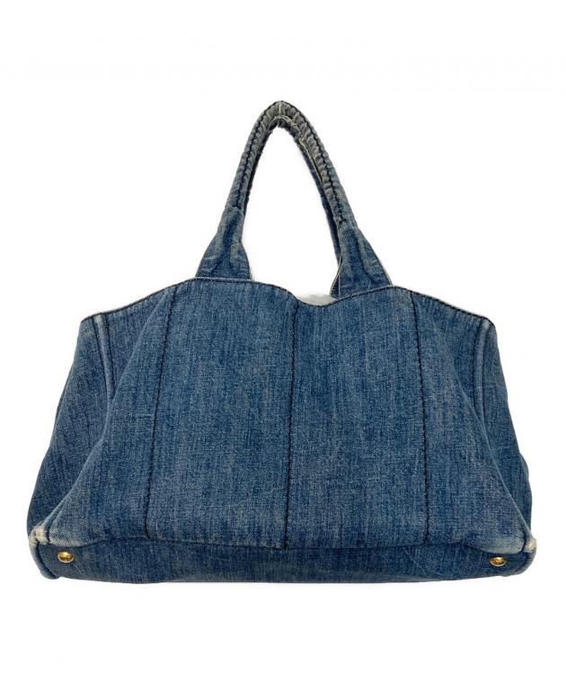 中古・古着通販】PRADA (プラダ) カナパ デニムトートバッグ L