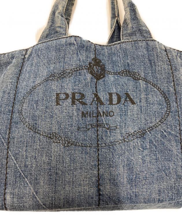 中古・古着通販】PRADA (プラダ) カナパ デニムトートバッグ L