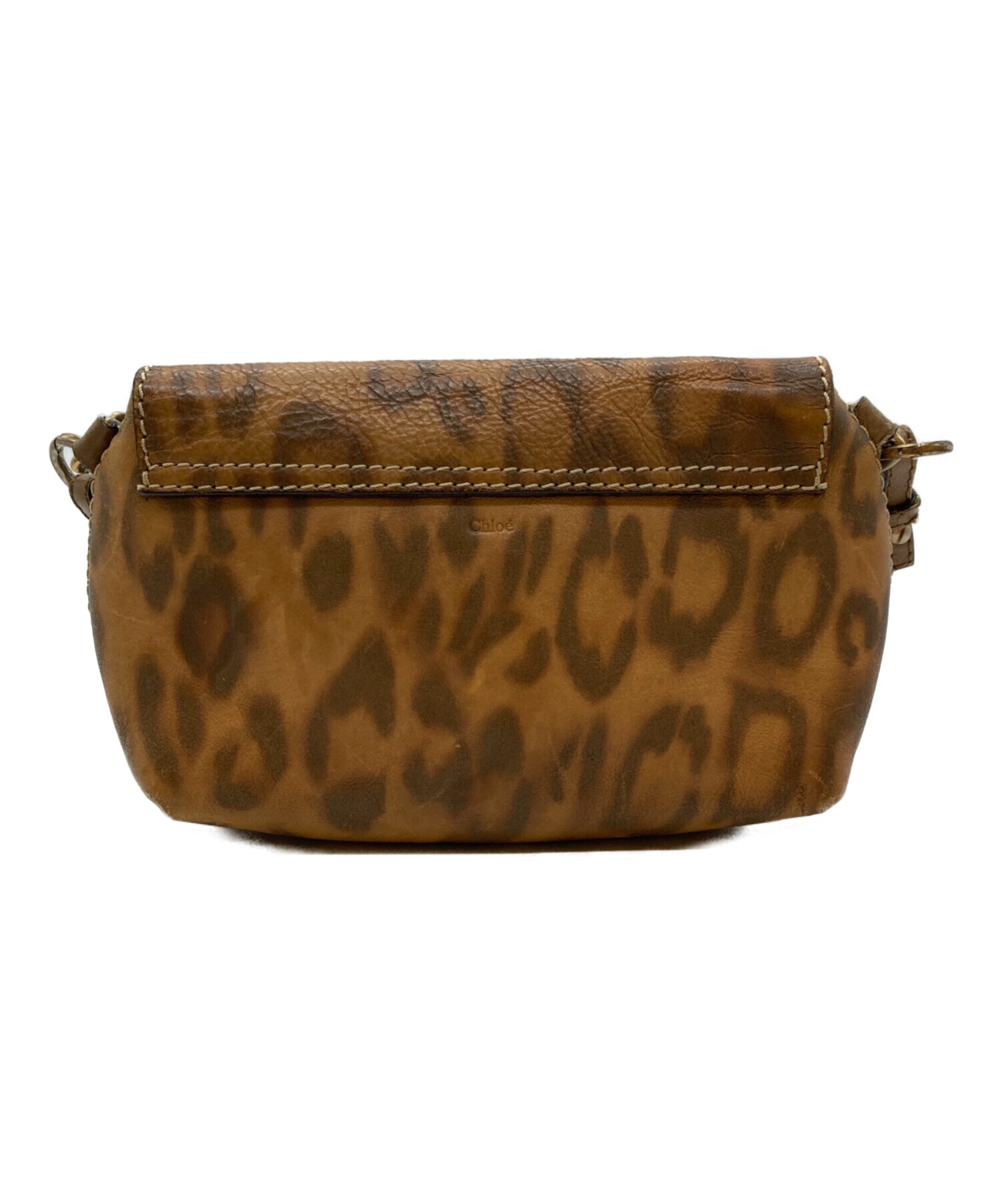 Chloé クロエ エテル レオパード柄 レザー ハンドバッグ ブラウン 中古・古着通販】Chloe (クロエ) マーシー レオパード柄ショルダー