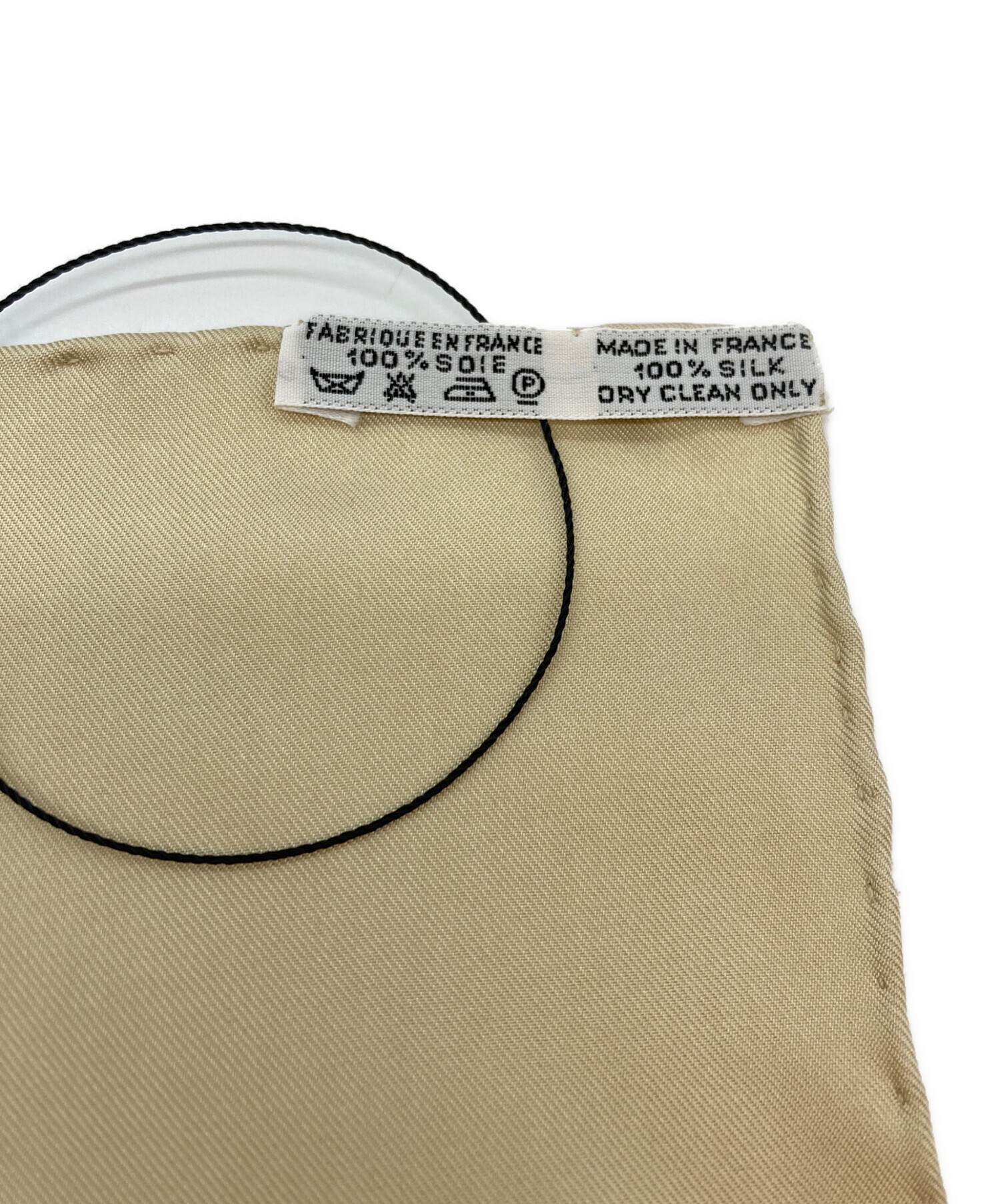 中古・古着通販】HERMES (エルメス) カレ90 シルクスカーフ ベージュ