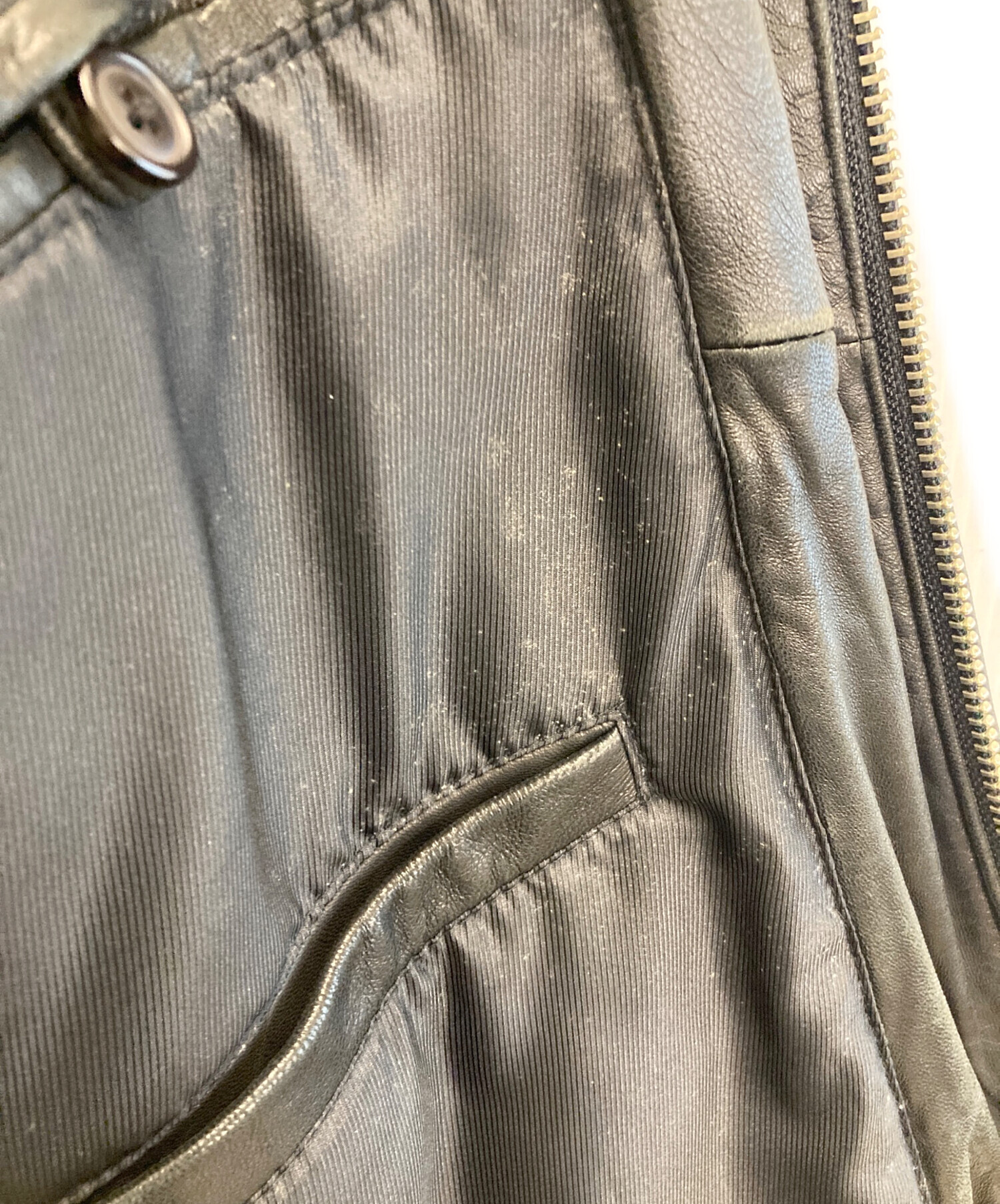 中古・古着通販】COACH (コーチ) シングルレザージャケット ブラック