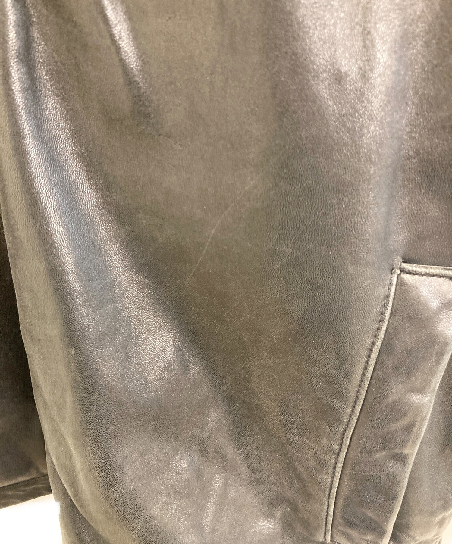 中古・古着通販】COACH (コーチ) シングルレザージャケット ブラック