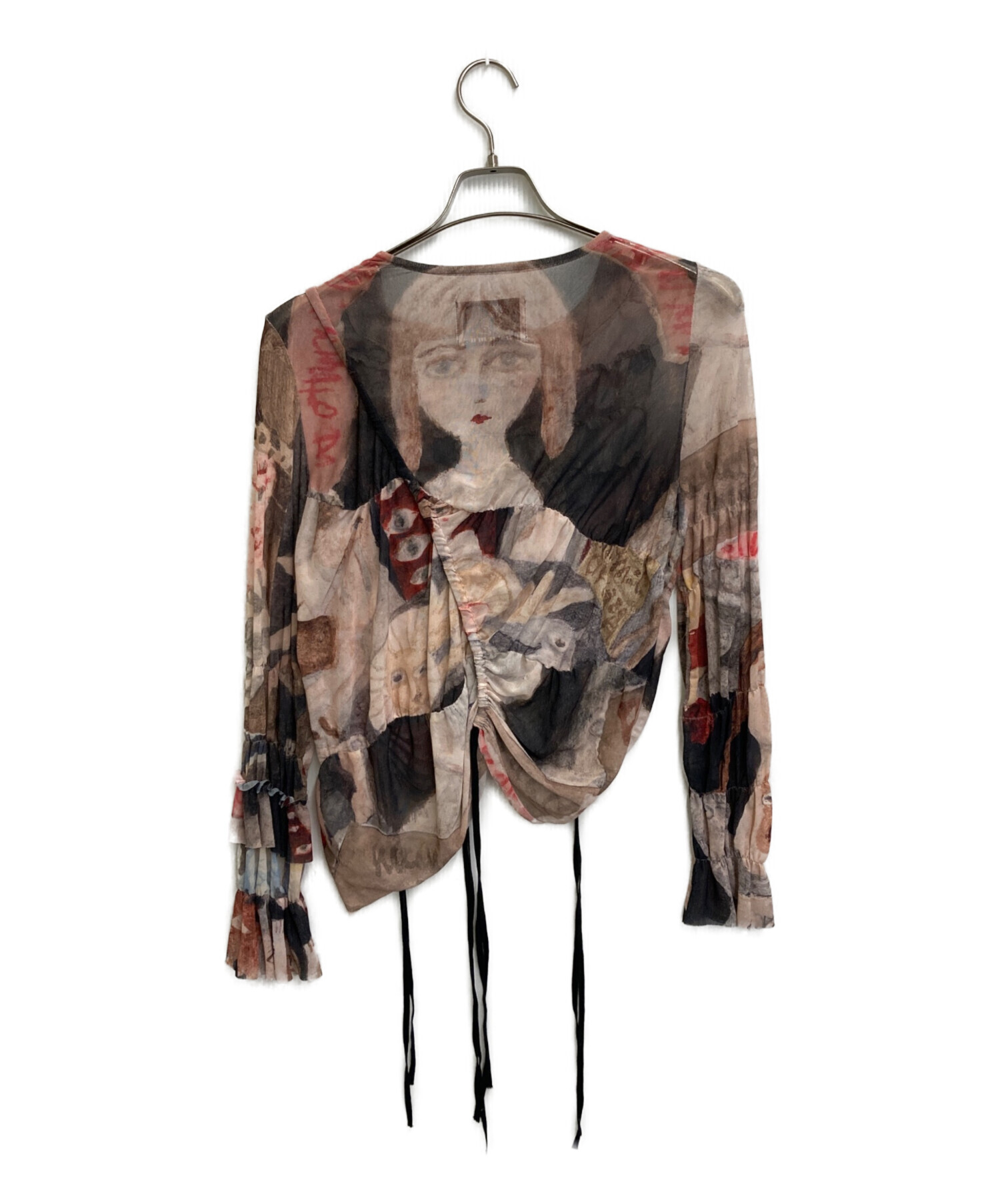 中古・古着通販】rurumu: (ルルムウ) smoke shirring tops ピンク