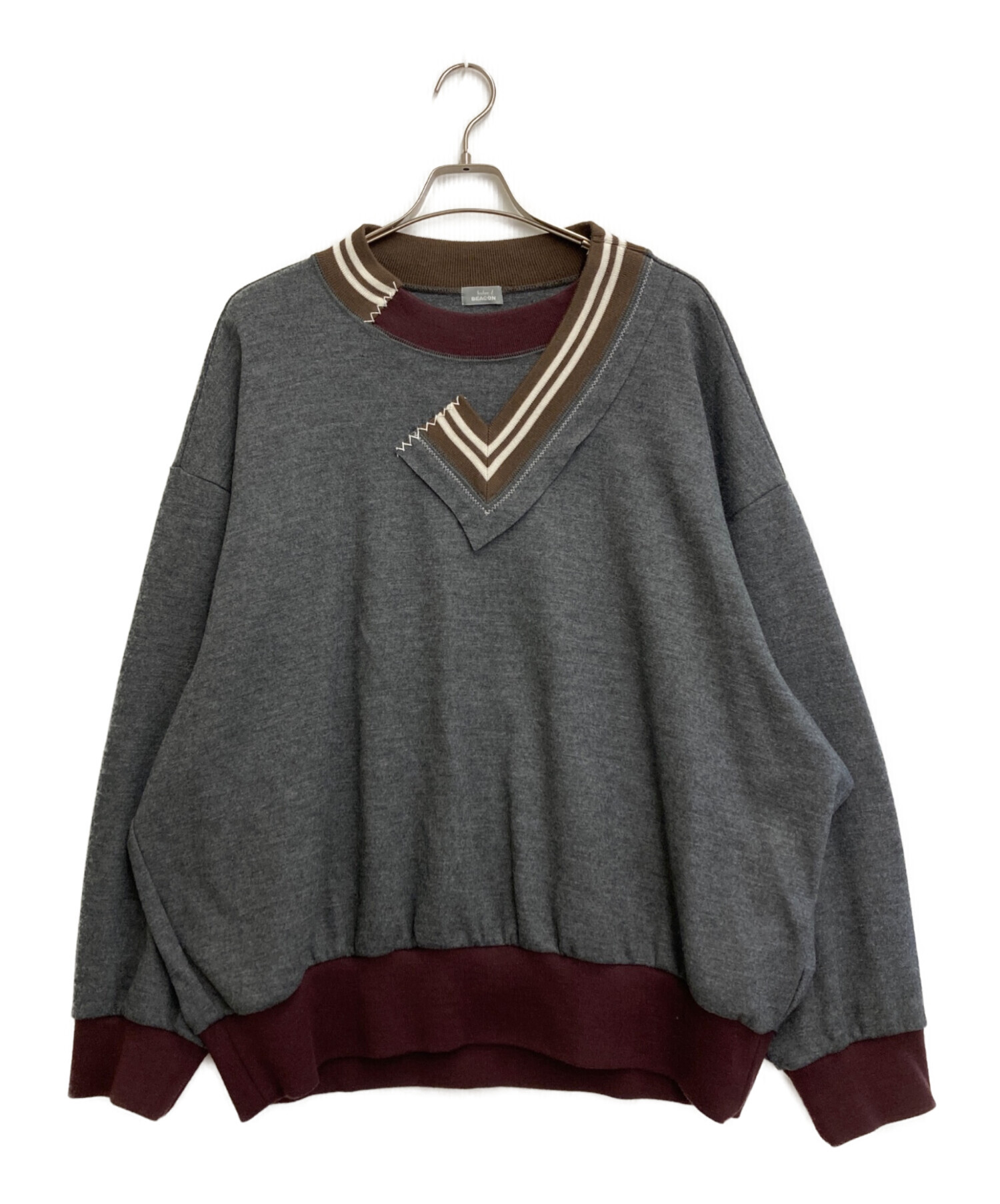 中古・古着通販】kolor/BEACON (カラービーコン) L/S WOOL PO グレー