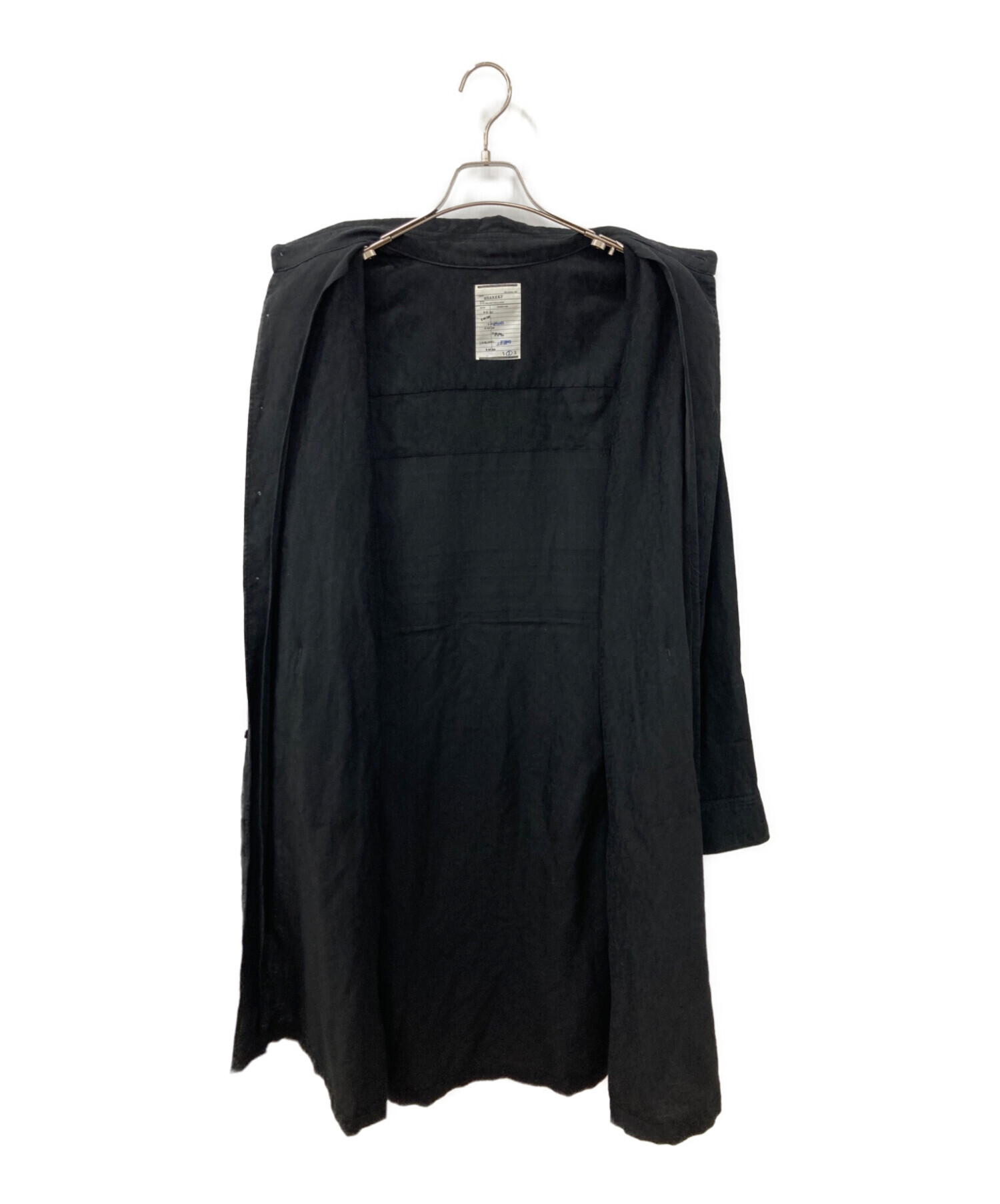【良品】SHAREEF・シャリーフ・オーバーエプロン・黒・2サイズ 中古・古着通販】SHAREEF (シャリーフ) GAME OVER LOGO COAT SHIRTS