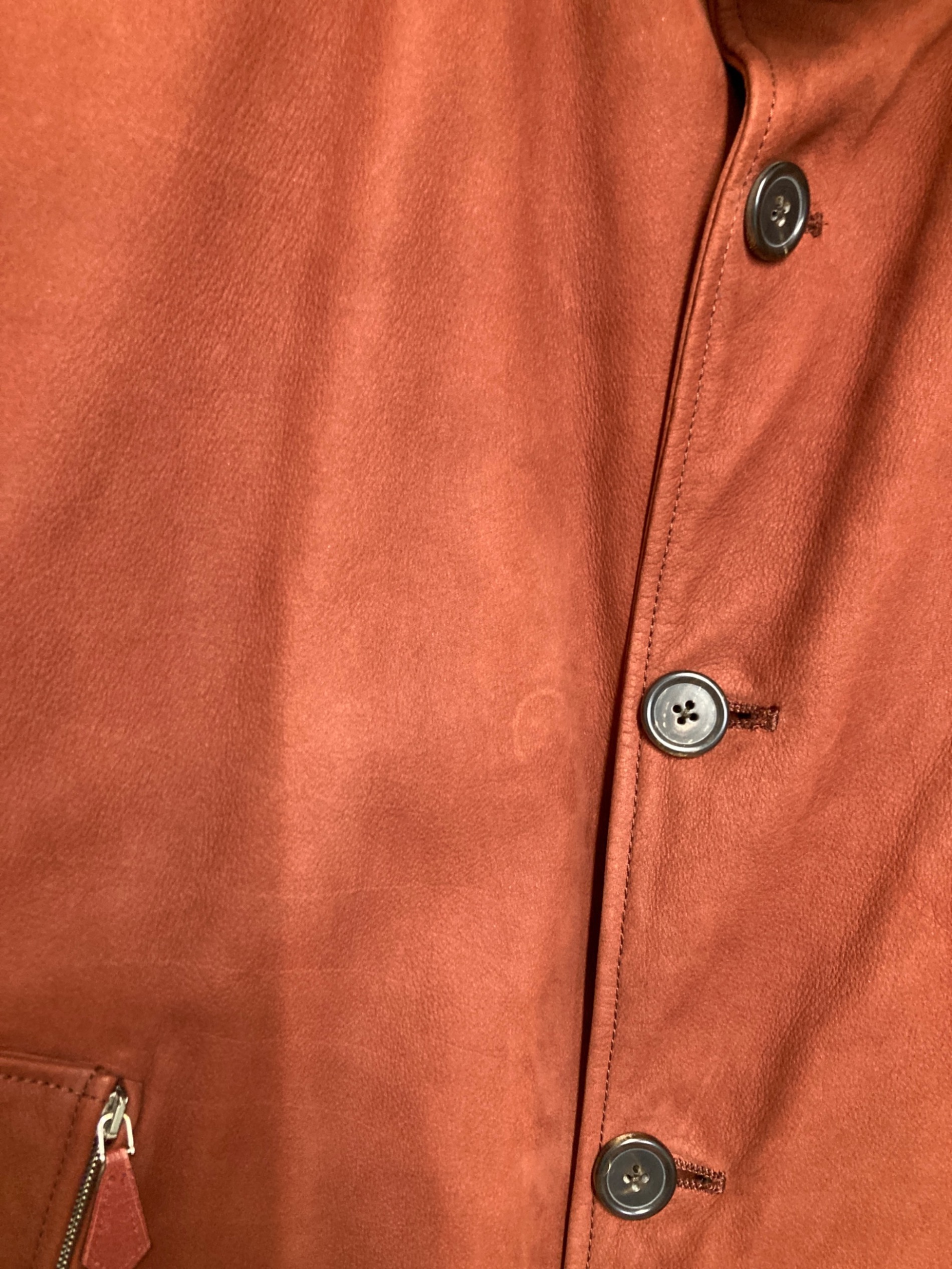 中古・古着通販】HERMES (エルメス) カウレザースタンドカラーブルゾン