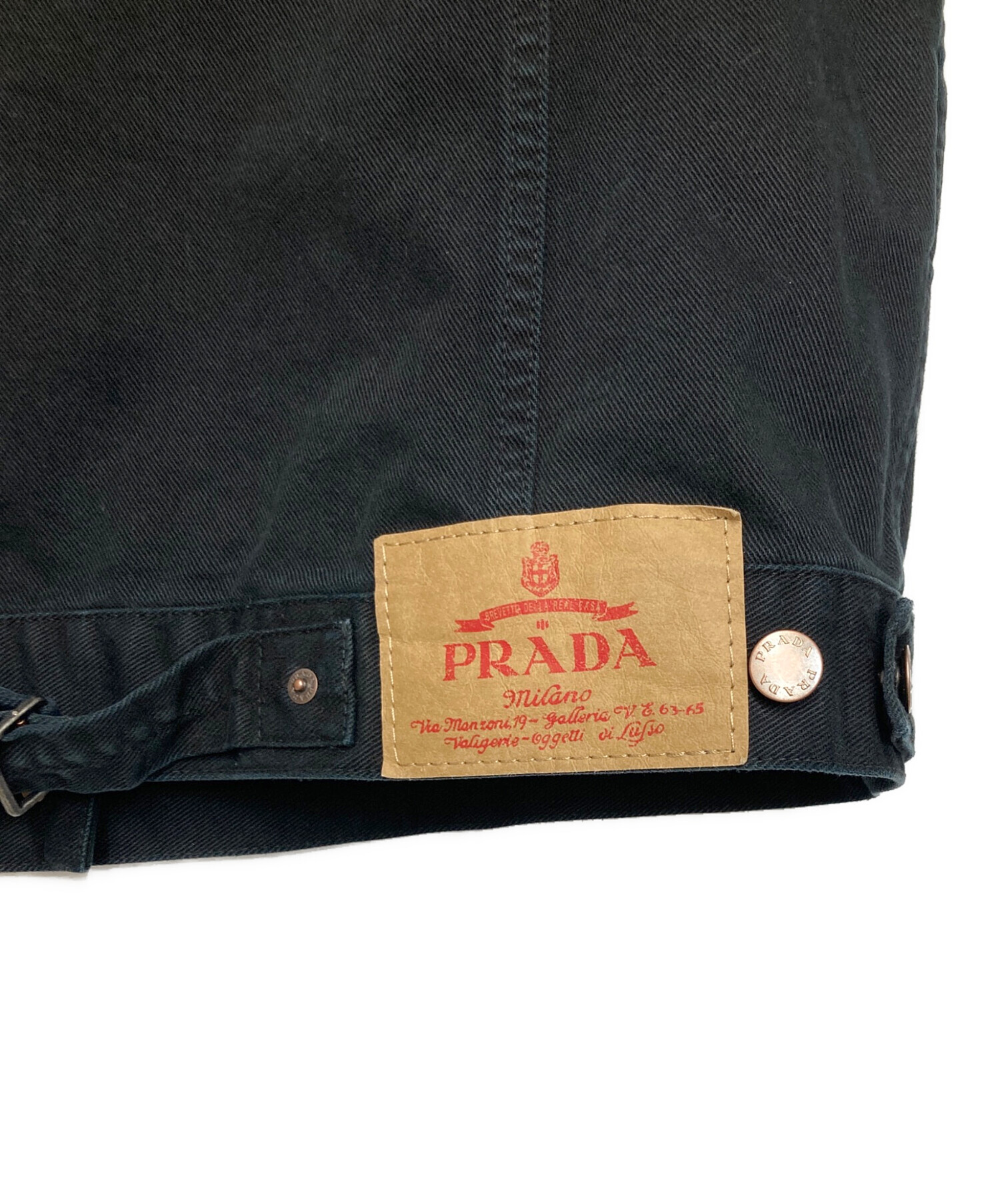 中古・古着通販】PRADA (プラダ) トライアングルロゴ デニムロング