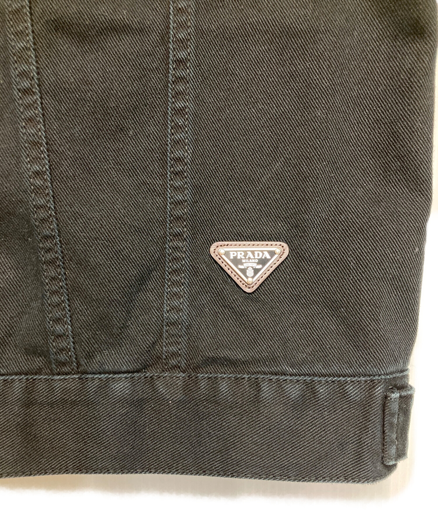 中古・古着通販】PRADA (プラダ) トライアングルロゴ デニムロング