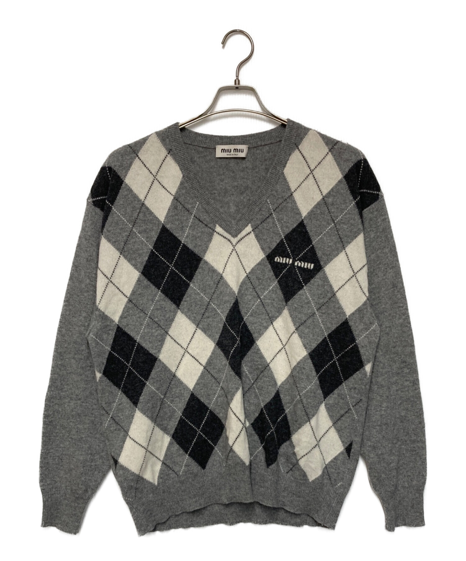 中古・古着通販】MIU MIU (ミュウミュウ) CASHMERE SWEATER グレー