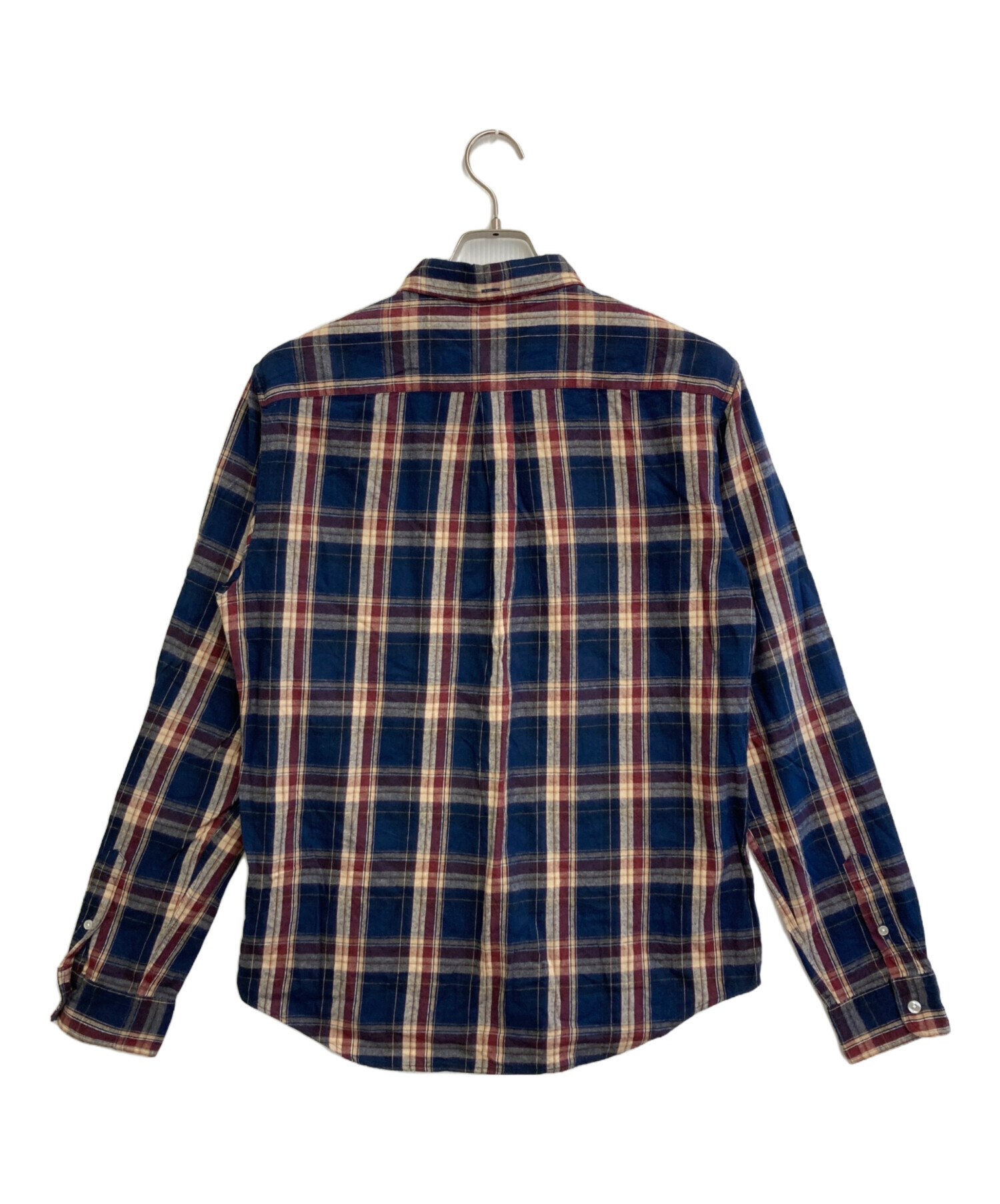 中古・古着通販】stussy (ステューシー) チェックネルシャツ ネイビー